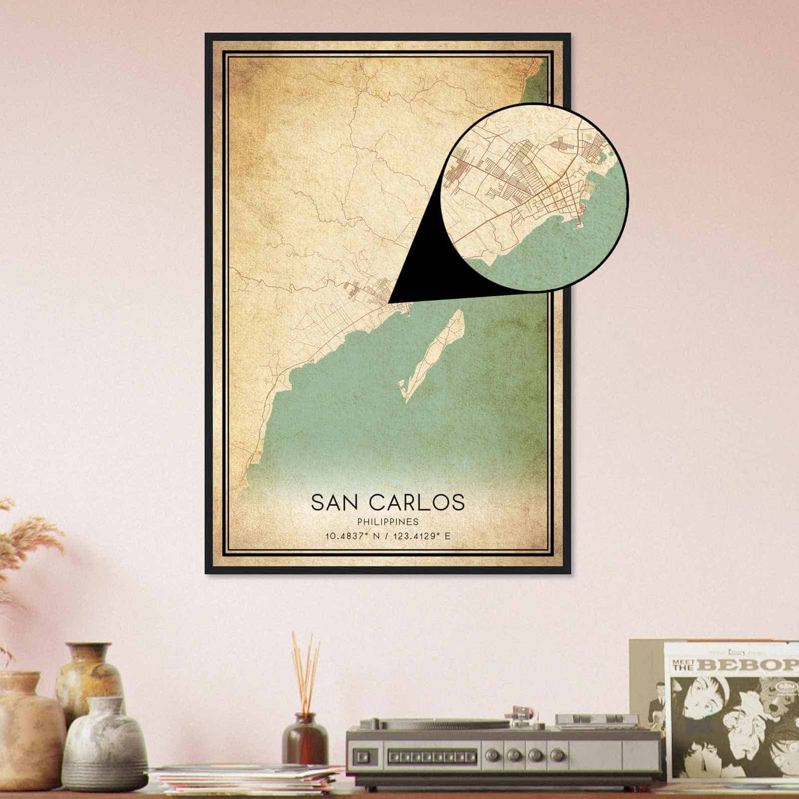 Deerfield Kansas Map Poster, Modern Home Decor Wall Art Print (Copy)