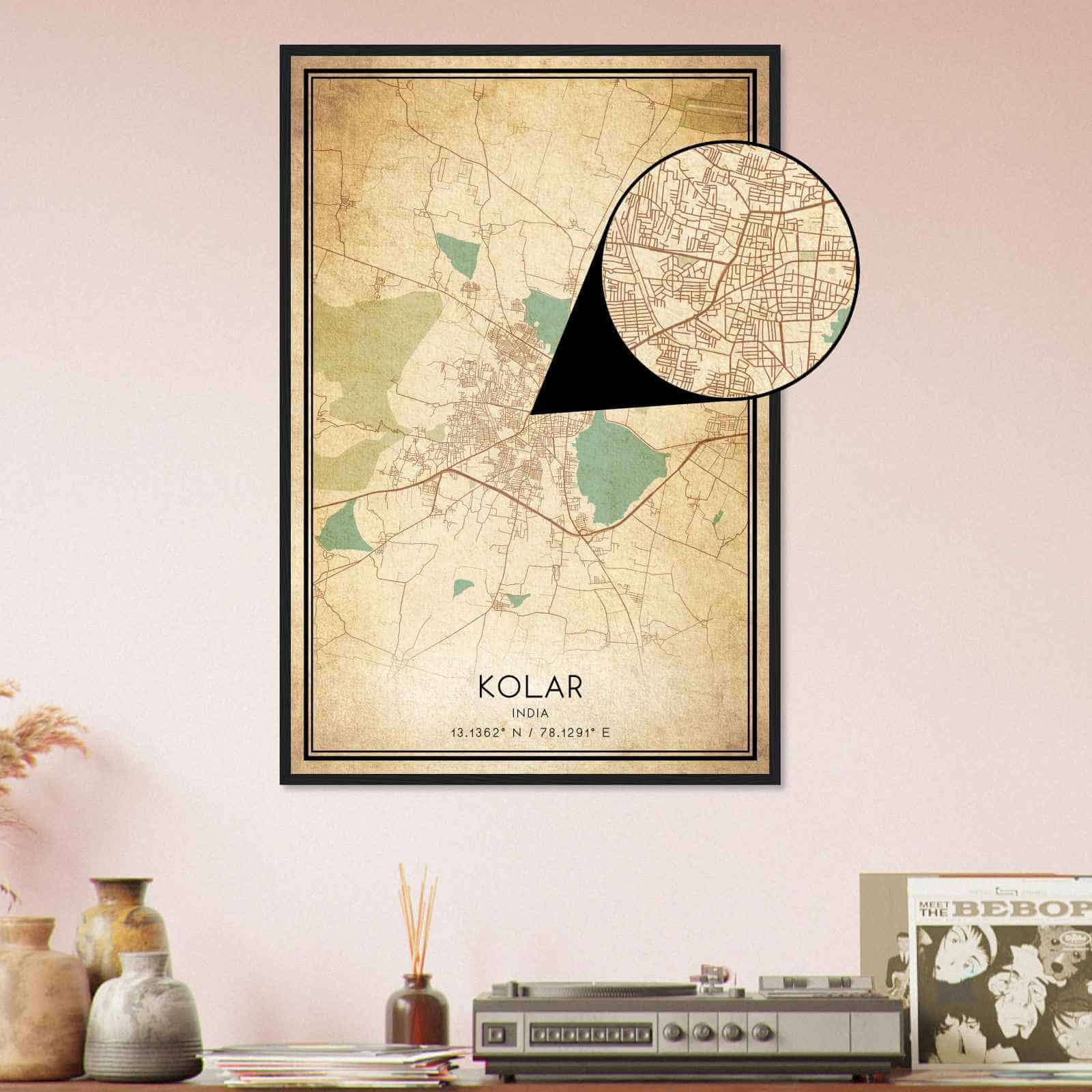 Deerfield Kansas Map Poster, Modern Home Decor Wall Art Print (Copy)