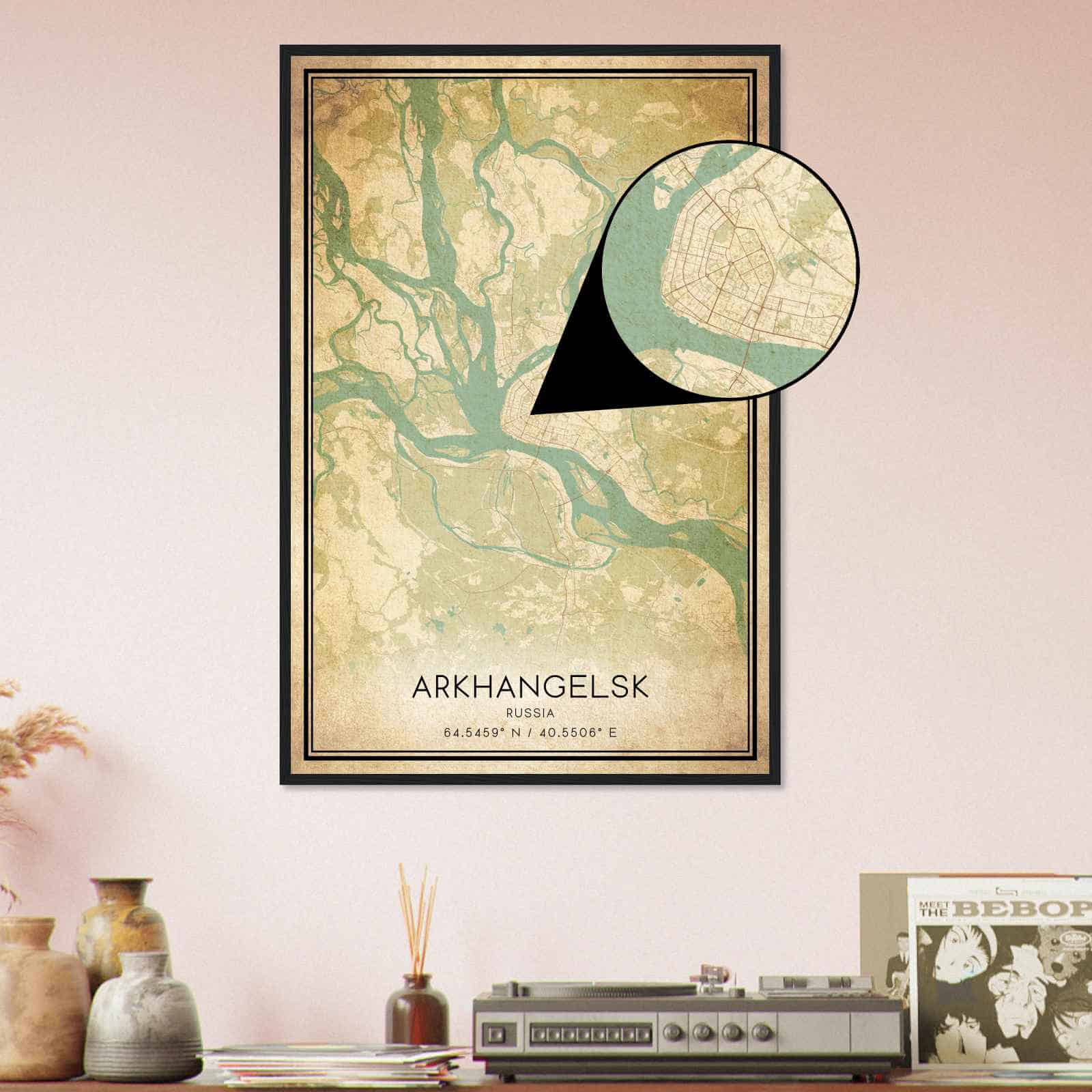 Deerfield Kansas Map Poster, Modern Home Decor Wall Art Print (Copy)