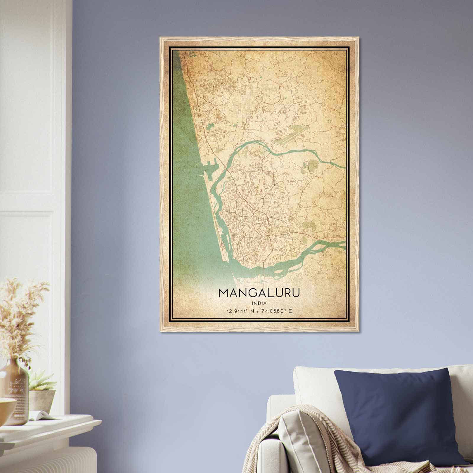 Deerfield Kansas Map Poster, Modern Home Decor Wall Art Print (Copy)