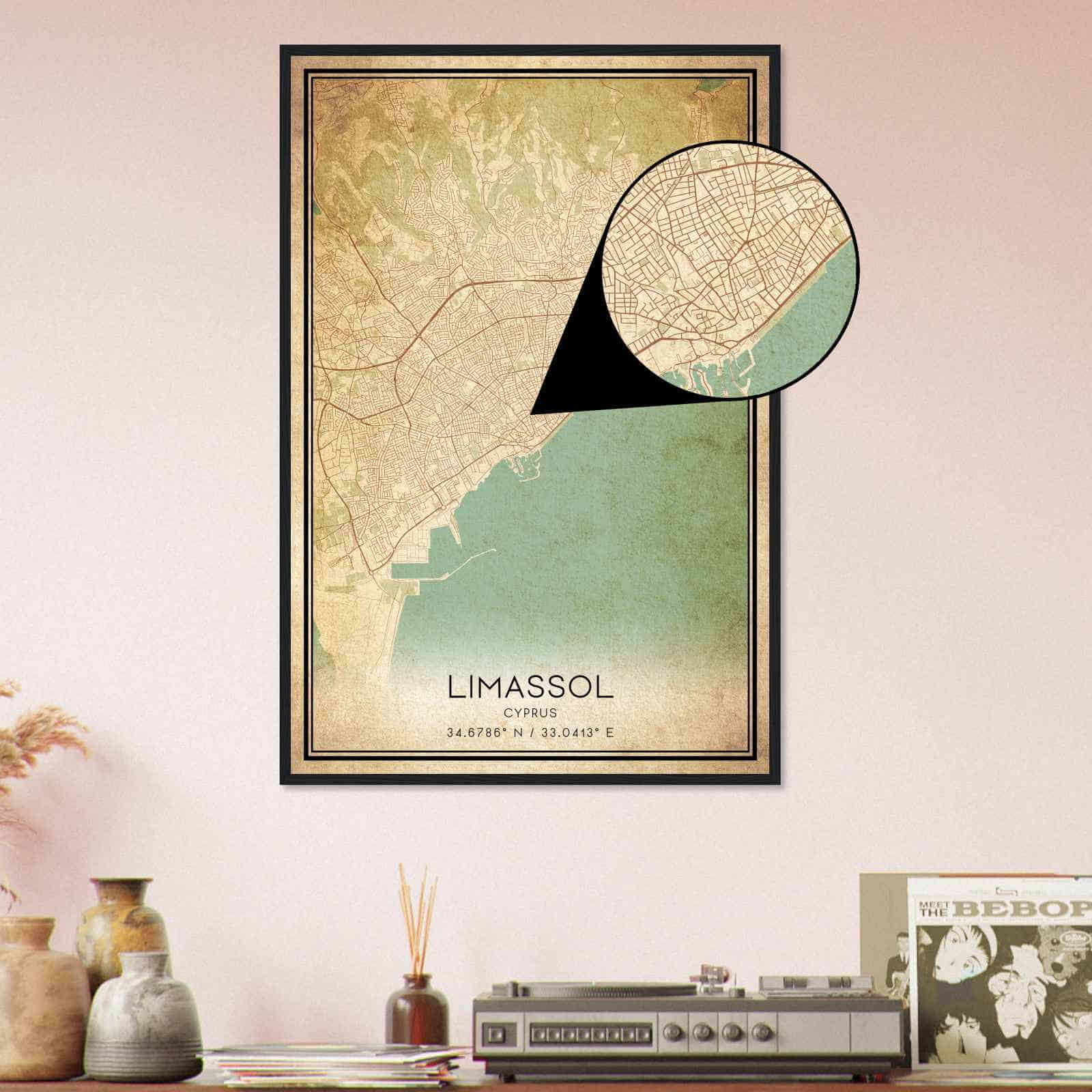 Deerfield Kansas Map Poster, Modern Home Decor Wall Art Print (Copy)