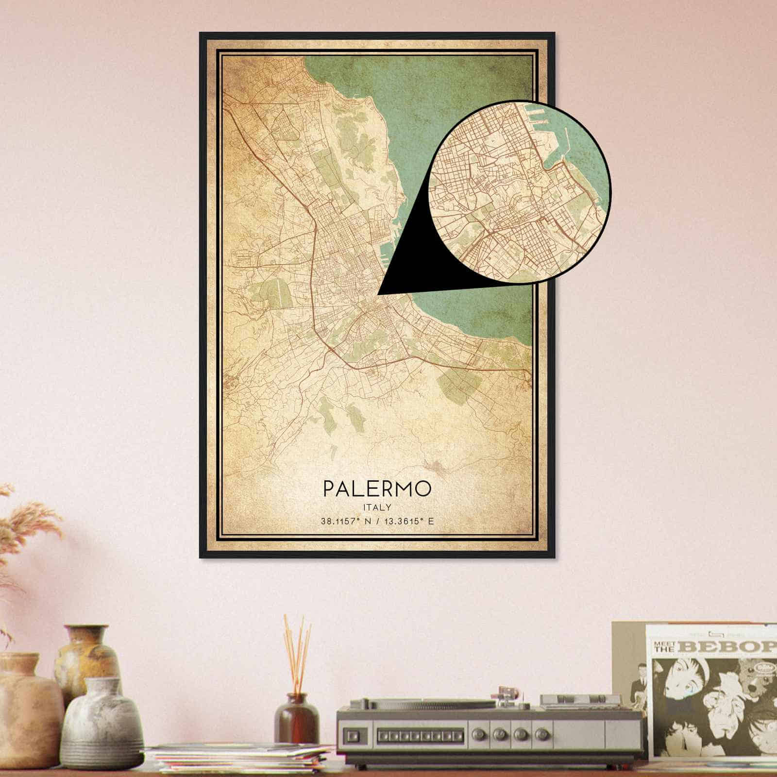 Deerfield Kansas Map Poster, Modern Home Decor Wall Art Print (Copy)