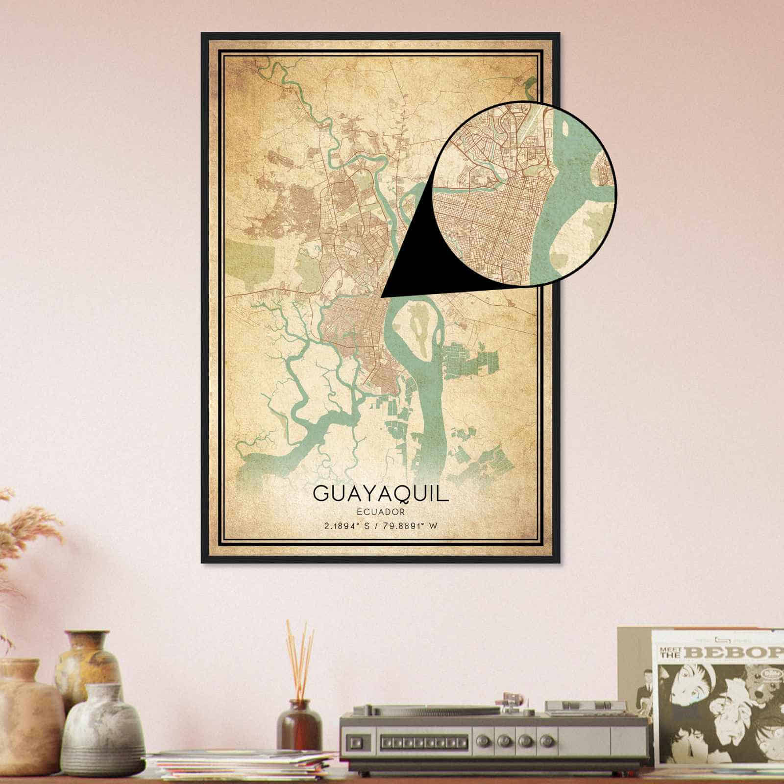 Deerfield Kansas Map Poster, Modern Home Decor Wall Art Print (Copy)