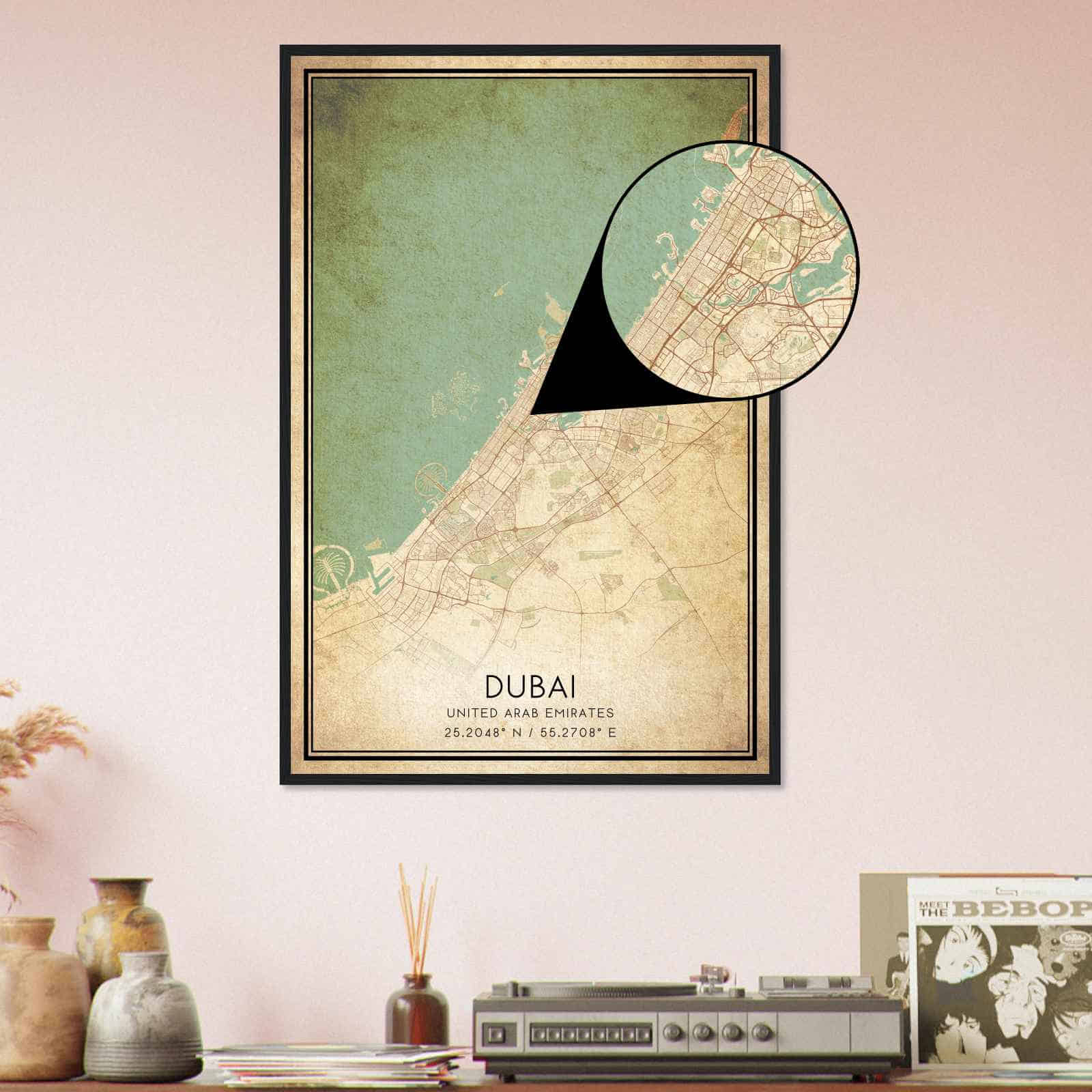 Deerfield Kansas Map Poster, Modern Home Decor Wall Art Print (Copy)