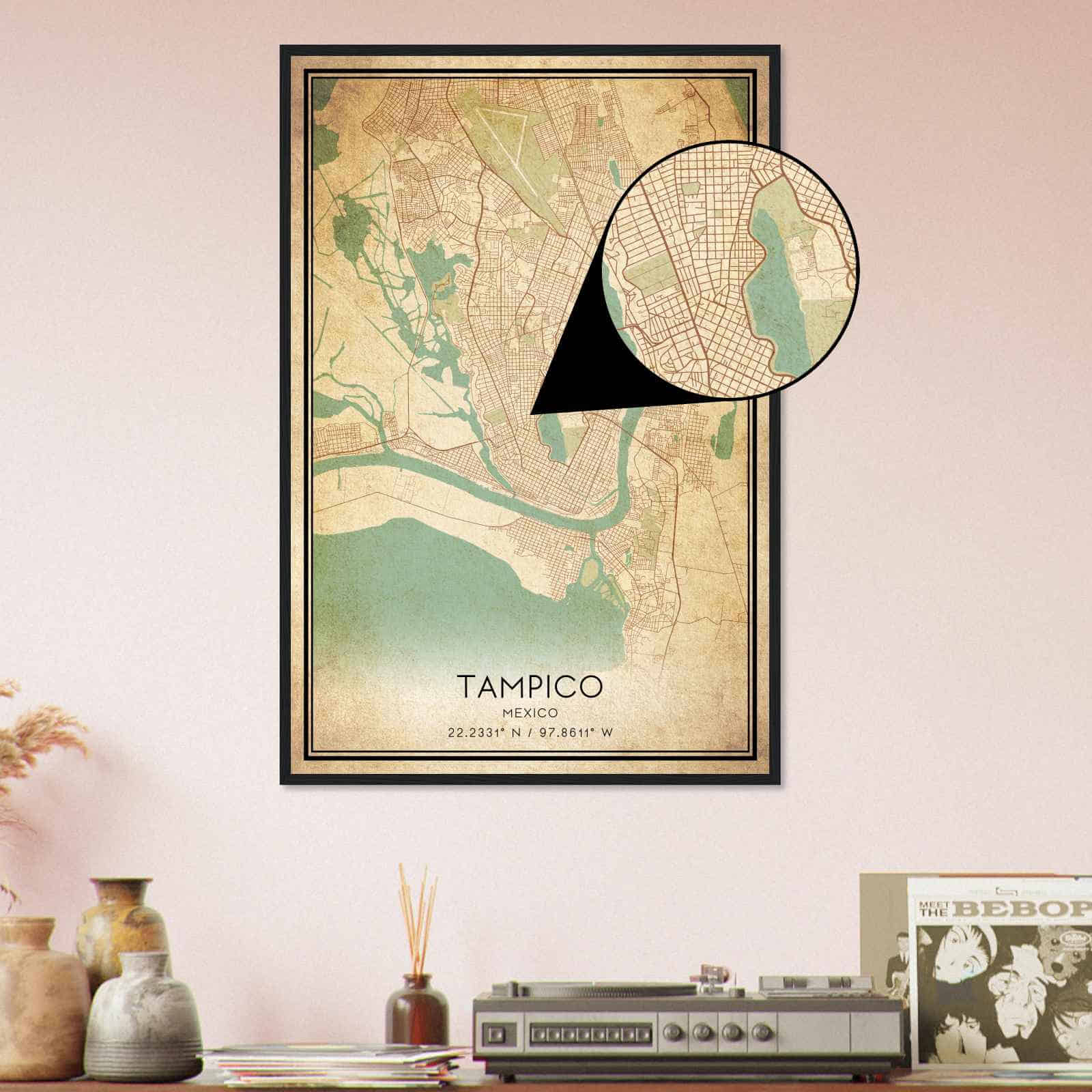 Deerfield Kansas Map Poster, Modern Home Decor Wall Art Print (Copy)