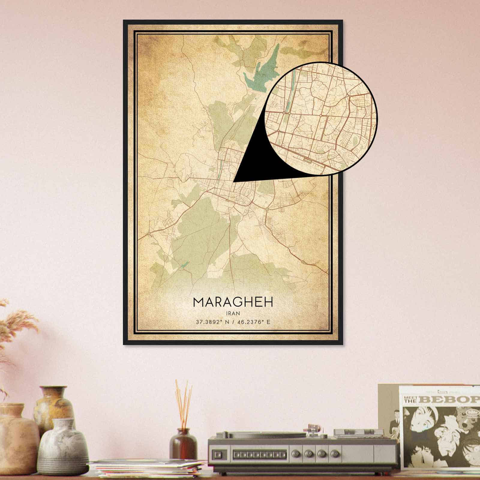 Deerfield Kansas Map Poster, Modern Home Decor Wall Art Print (Copy)
