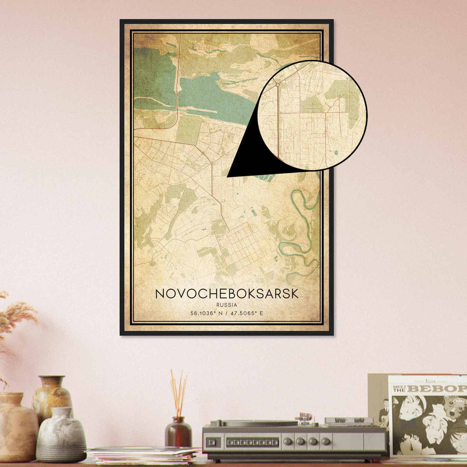 Deerfield Kansas Map Poster, Modern Home Decor Wall Art Print (Copy)