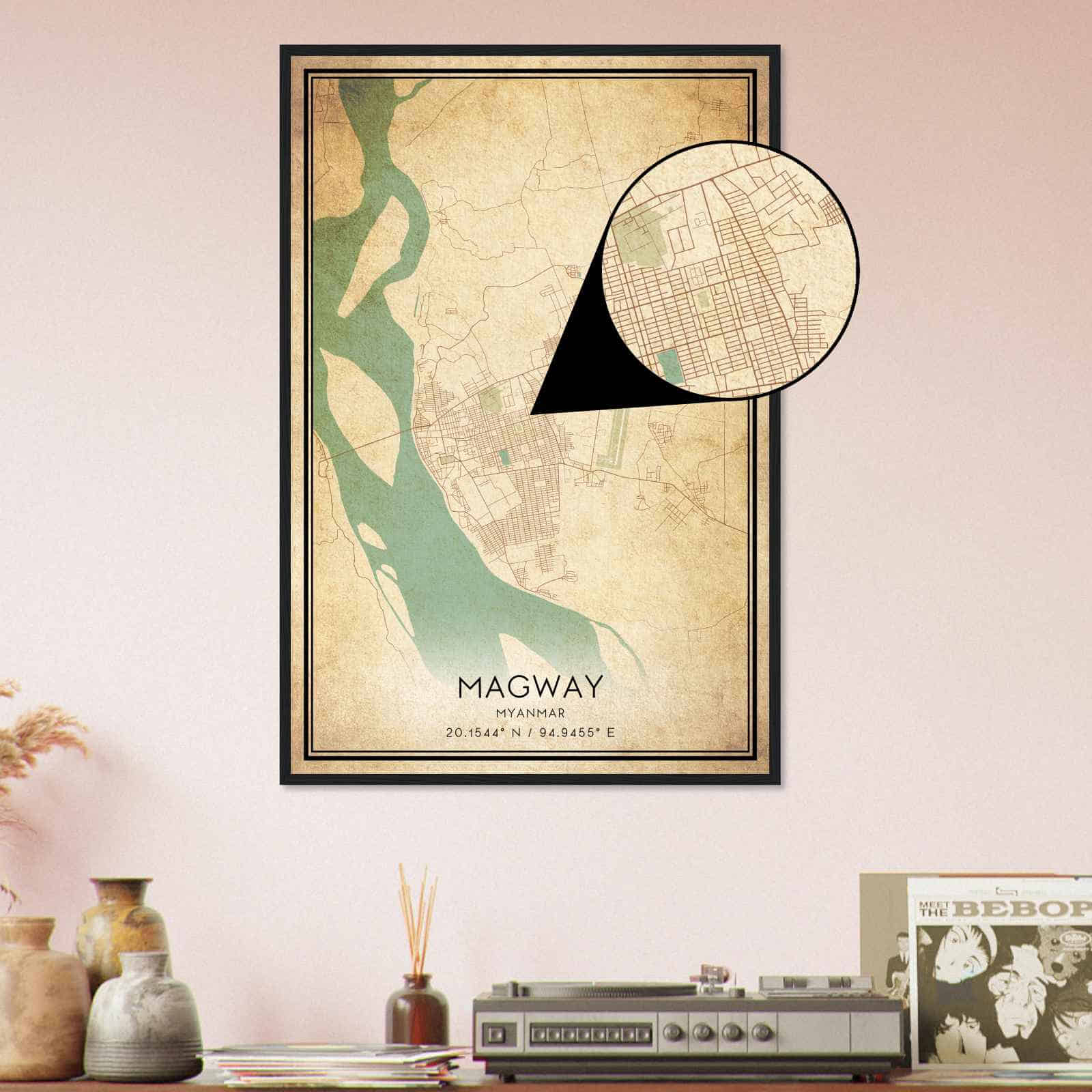 Deerfield Kansas Map Poster, Modern Home Decor Wall Art Print (Copy)