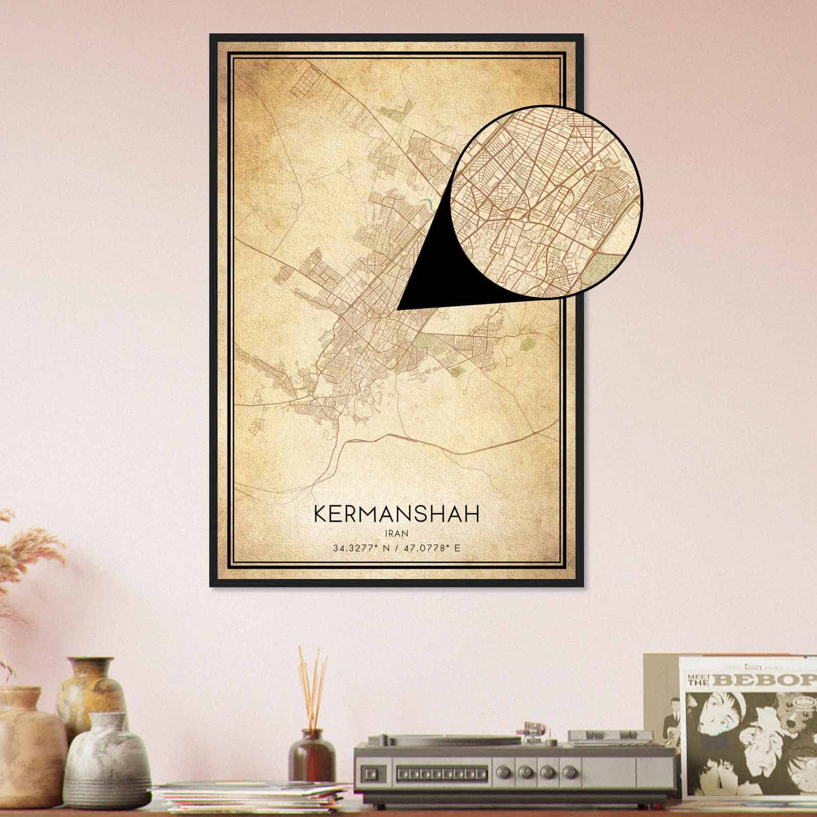 Deerfield Kansas Map Poster, Modern Home Decor Wall Art Print (Copy)