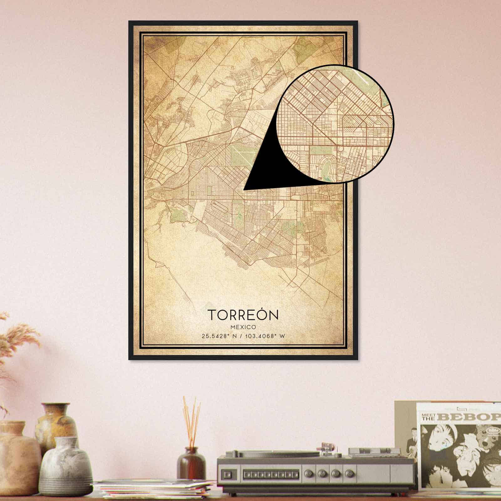 Deerfield Kansas Map Poster, Modern Home Decor Wall Art Print (Copy)