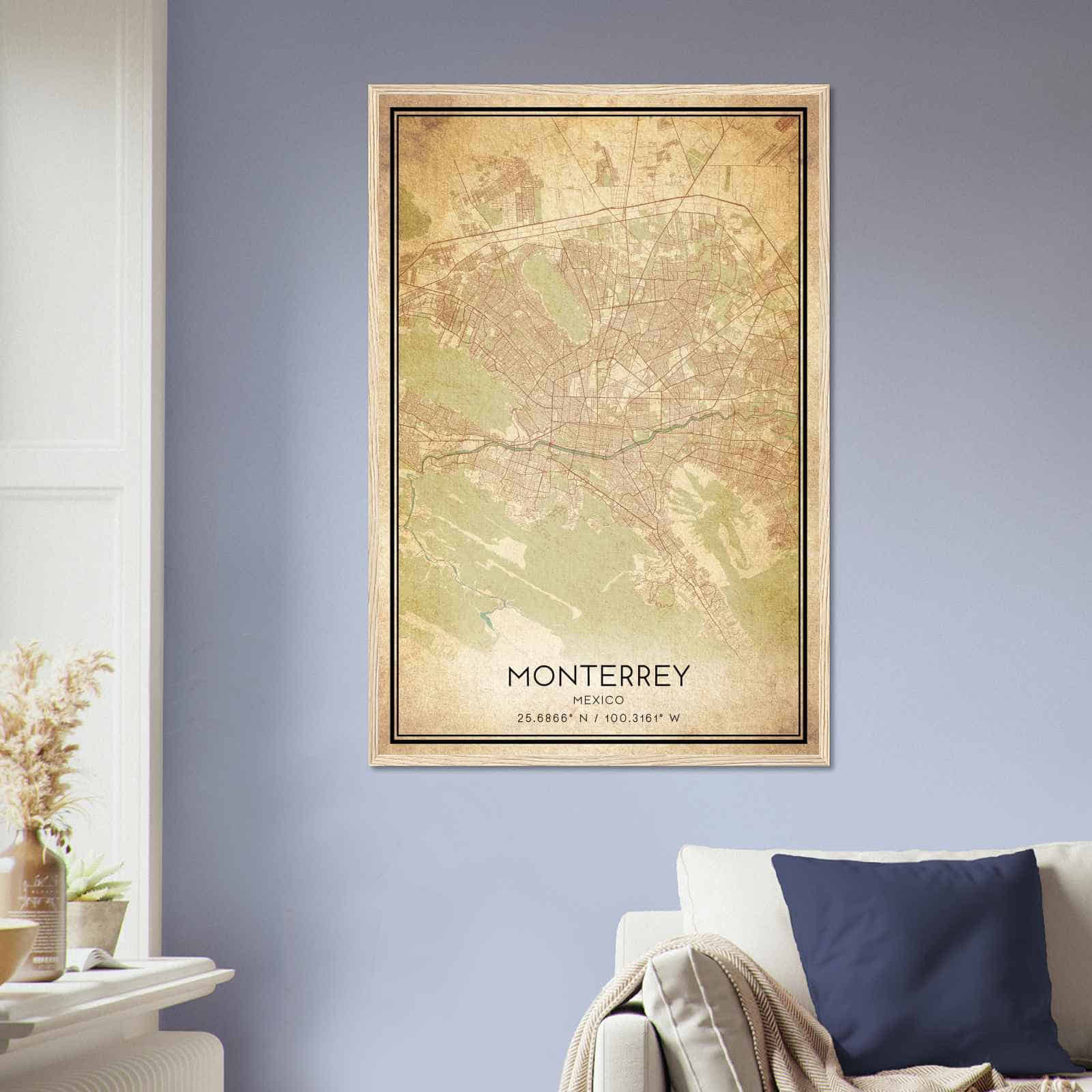 Deerfield Kansas Map Poster, Modern Home Decor Wall Art Print (Copy)