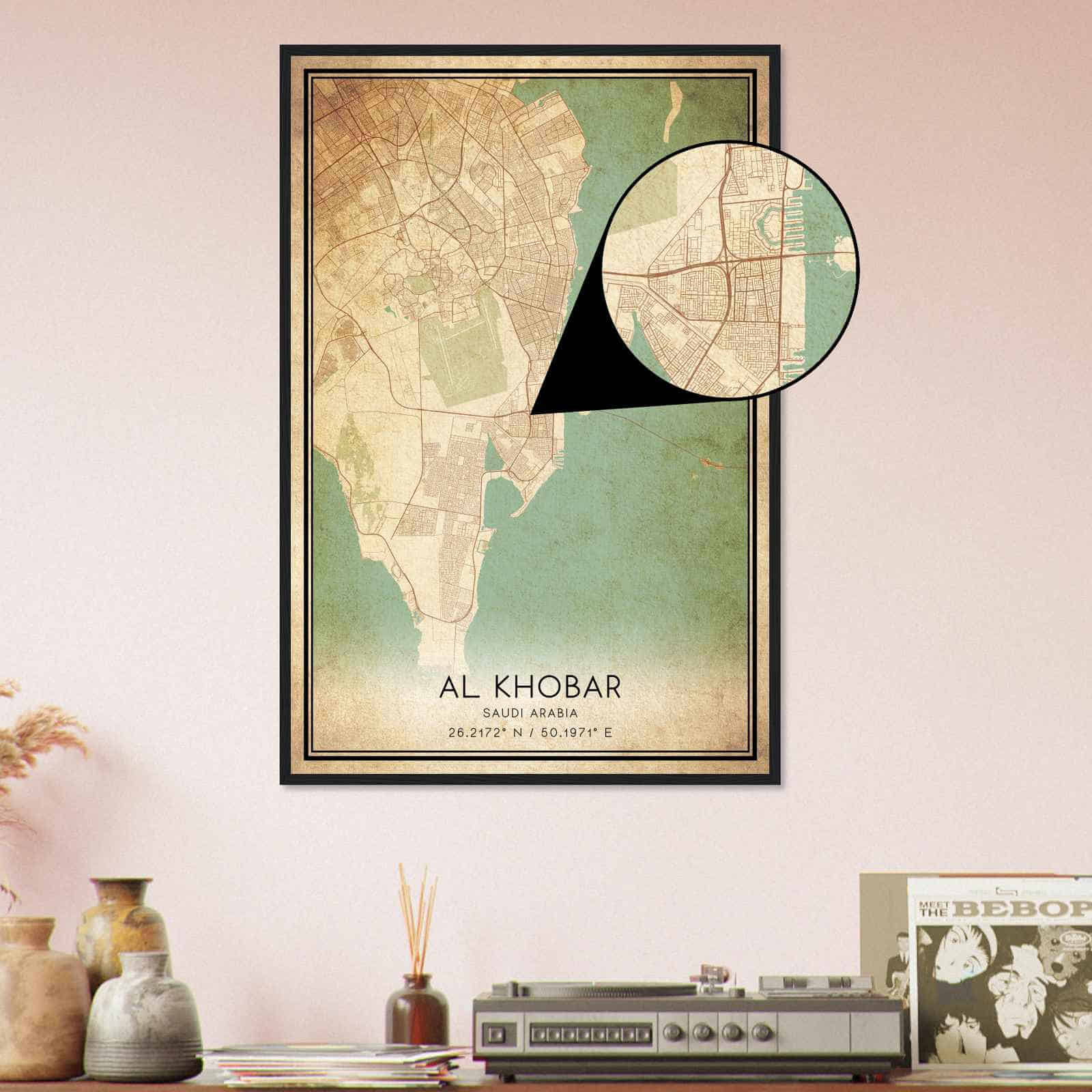 Deerfield Kansas Map Poster, Modern Home Decor Wall Art Print (Copy)
