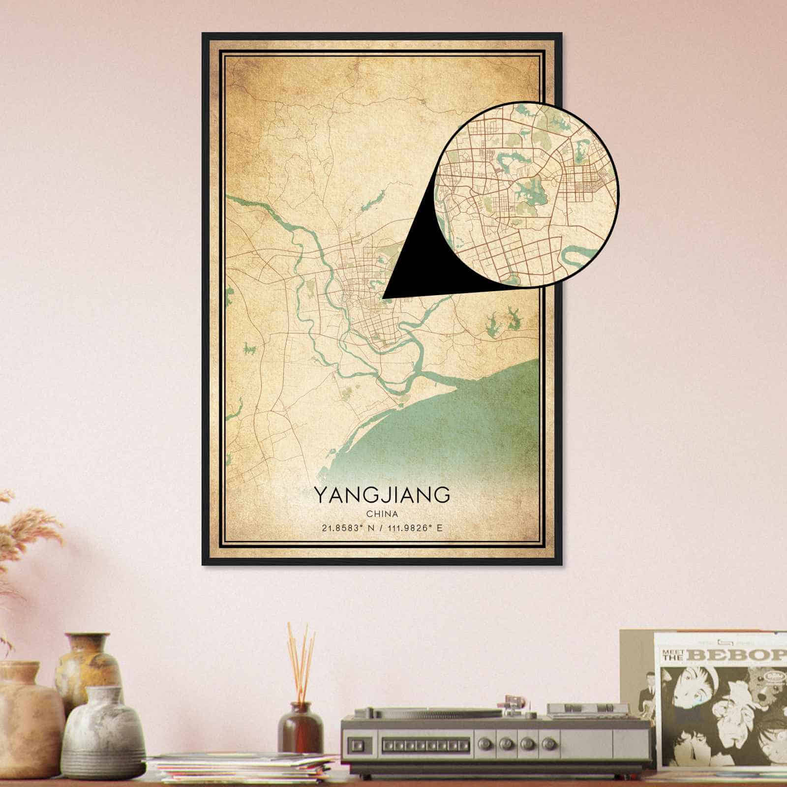 Deerfield Kansas Map Poster, Modern Home Decor Wall Art Print (Copy)