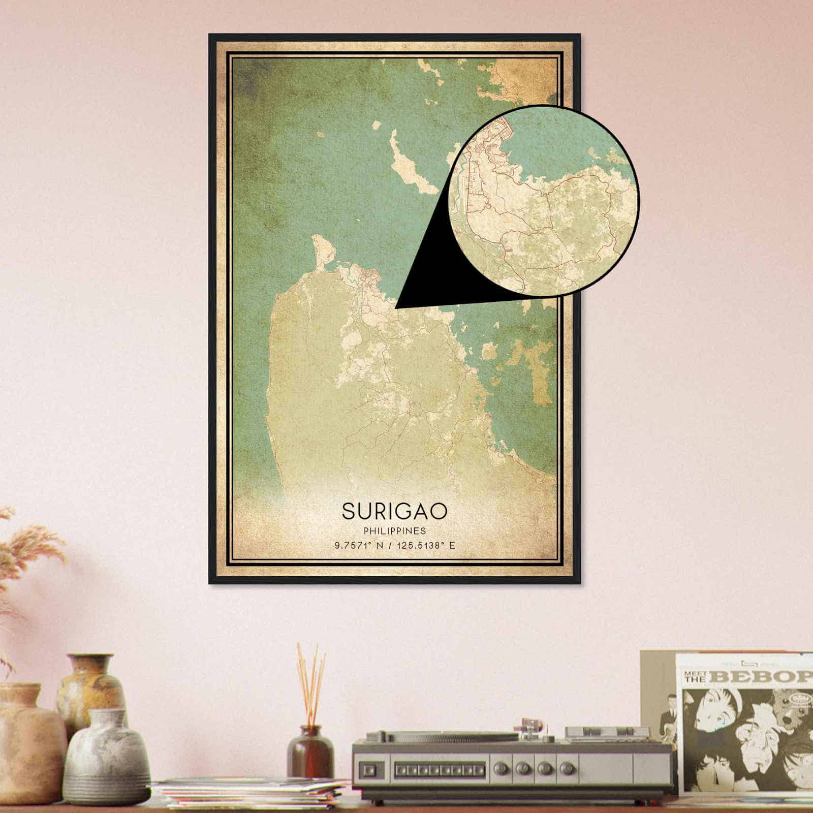 Deerfield Kansas Map Poster, Modern Home Decor Wall Art Print (Copy)