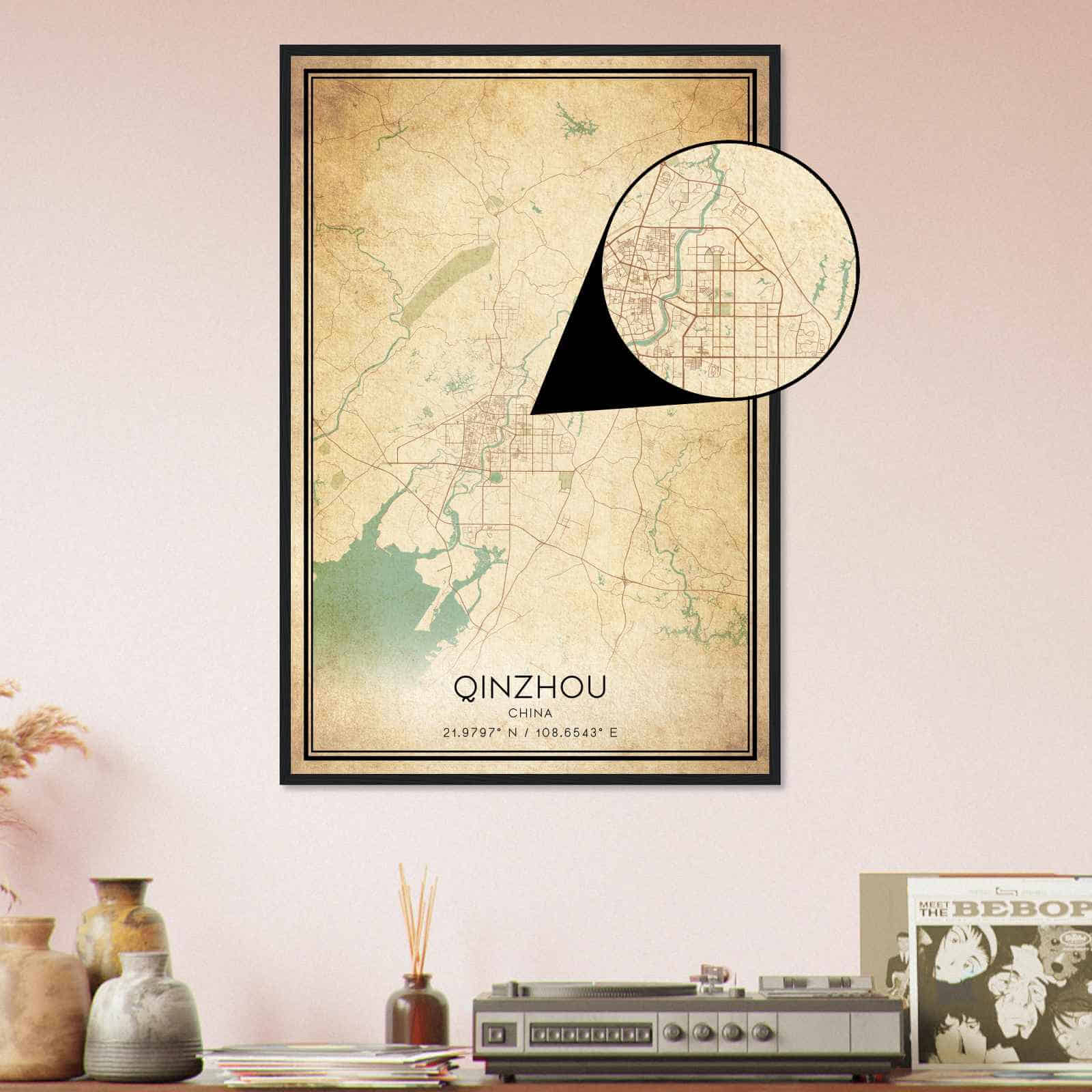 Deerfield Kansas Map Poster, Modern Home Decor Wall Art Print (Copy)