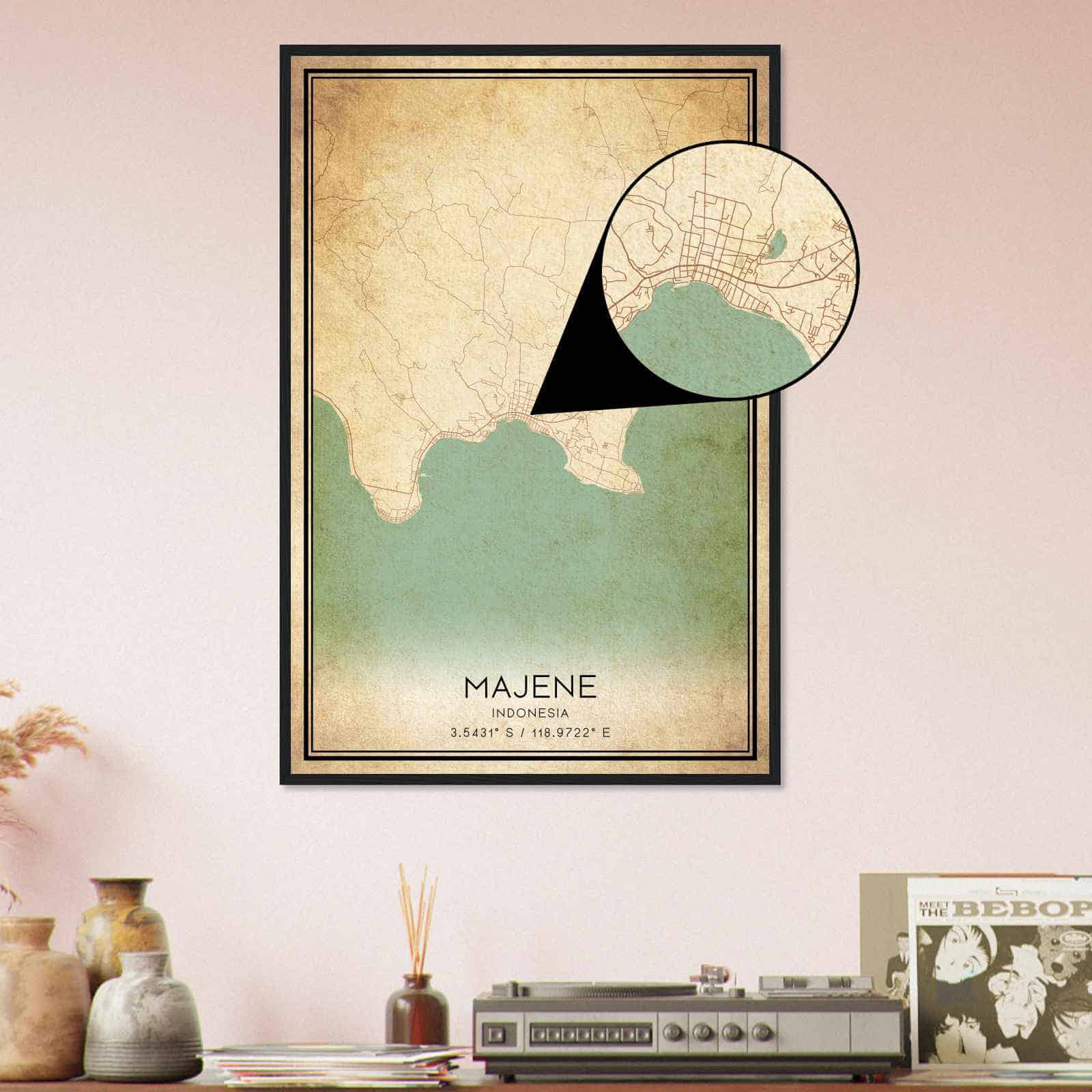 Deerfield Kansas Map Poster, Modern Home Decor Wall Art Print (Copy)