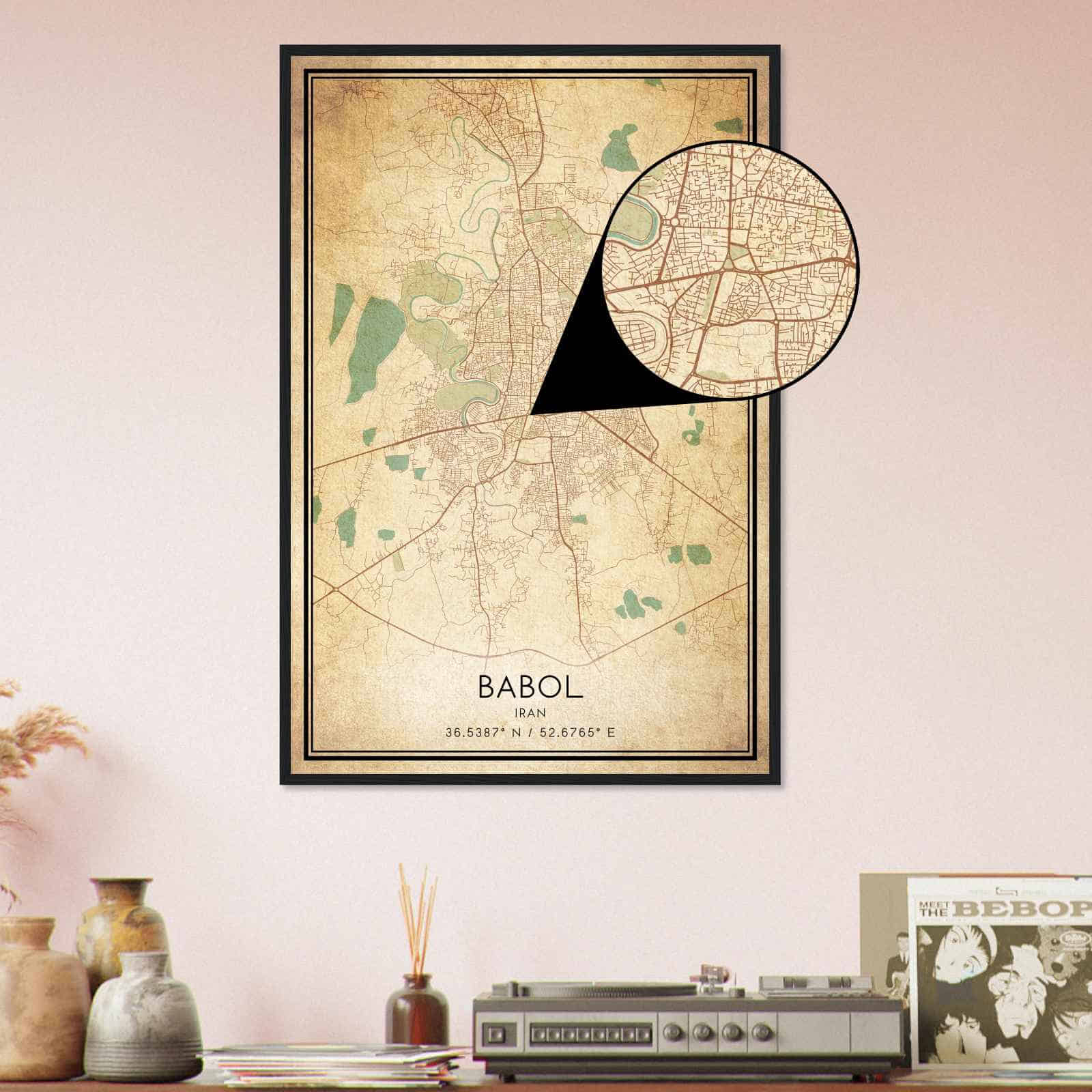 Deerfield Kansas Map Poster, Modern Home Decor Wall Art Print (Copy)