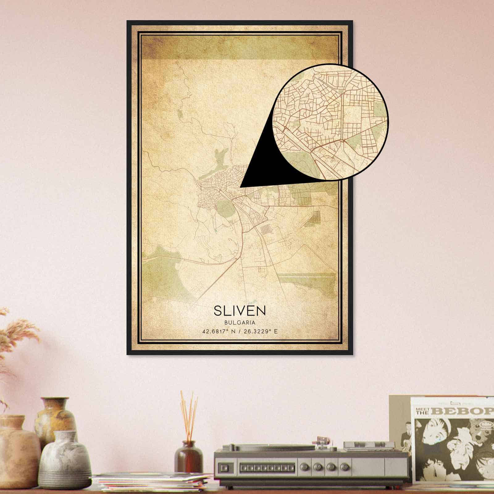 Deerfield Kansas Map Poster, Modern Home Decor Wall Art Print (Copy)