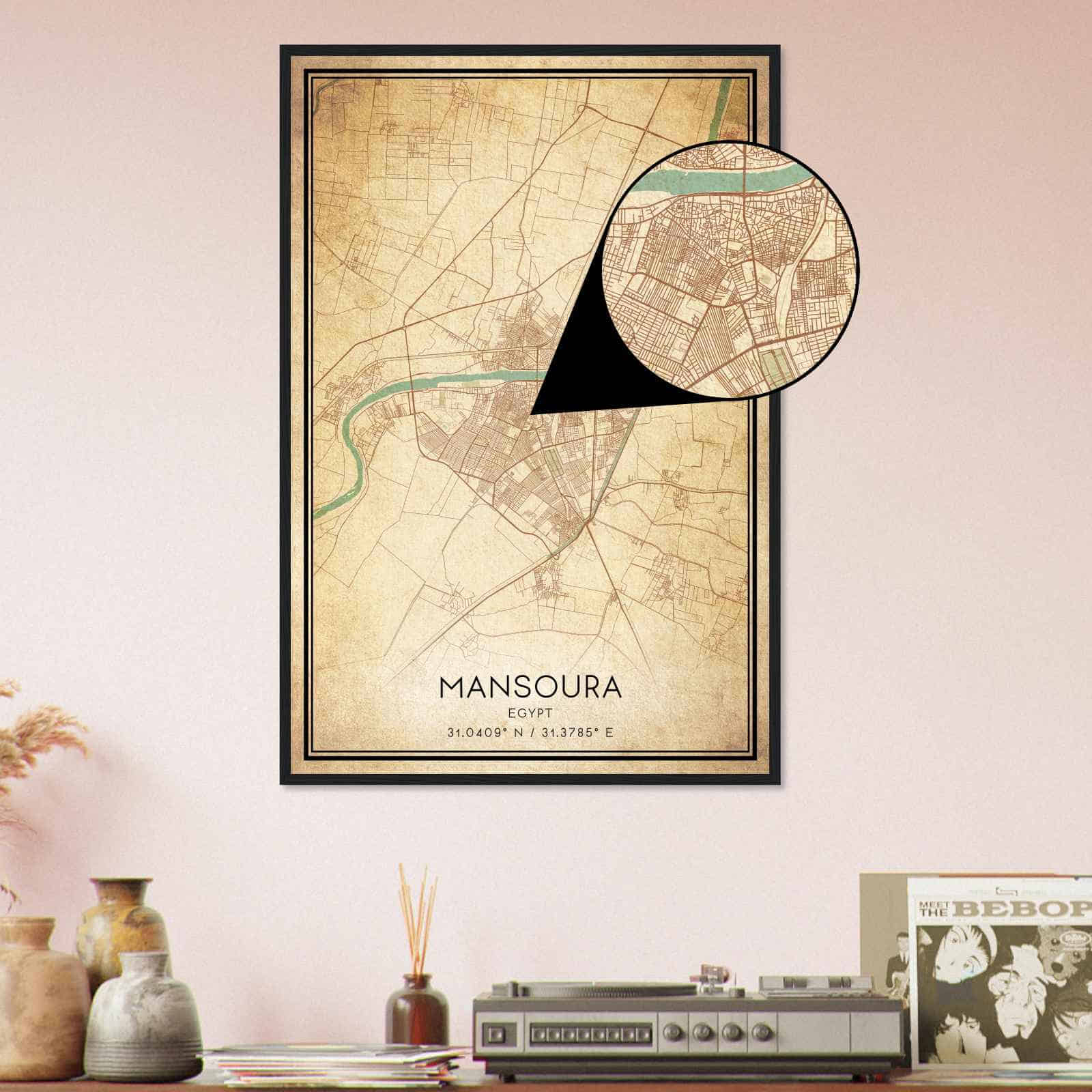Deerfield Kansas Map Poster, Modern Home Decor Wall Art Print (Copy)