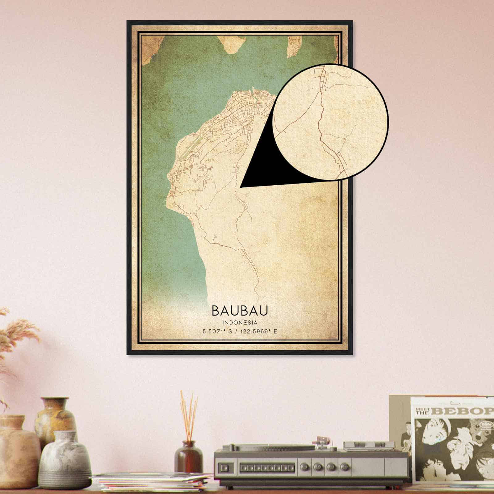 Deerfield Kansas Map Poster, Modern Home Decor Wall Art Print (Copy)