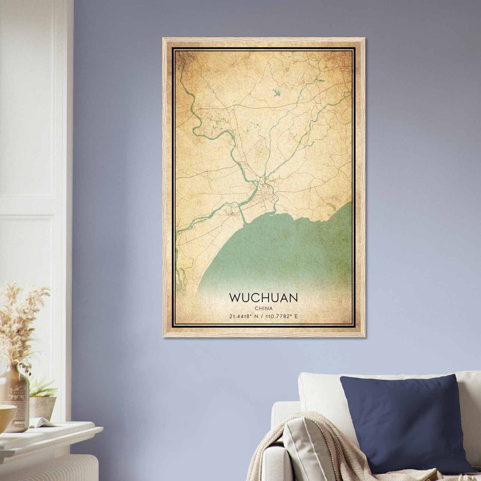 Deerfield Kansas Map Poster, Modern Home Decor Wall Art Print (Copy)