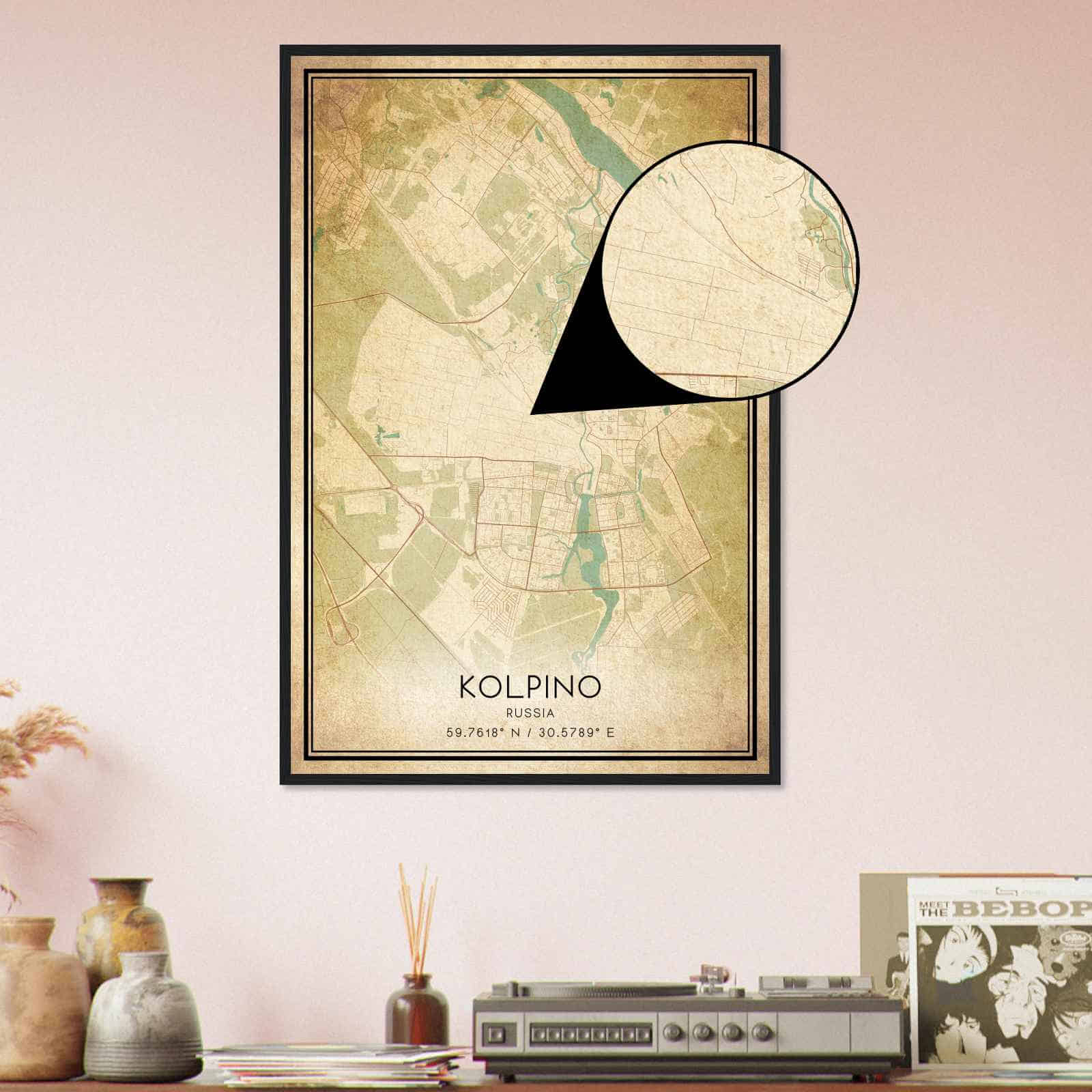 Deerfield Kansas Map Poster, Modern Home Decor Wall Art Print (Copy)