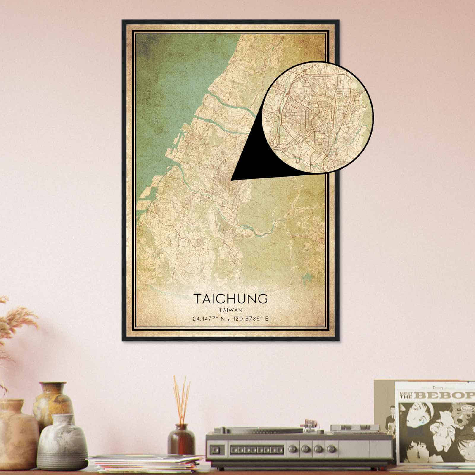 Deerfield Kansas Map Poster, Modern Home Decor Wall Art Print (Copy)