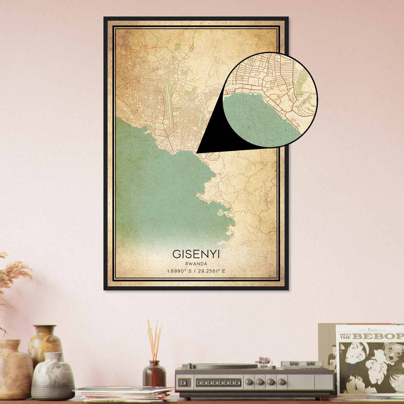 Deerfield Kansas Map Poster, Modern Home Decor Wall Art Print (Copy)
