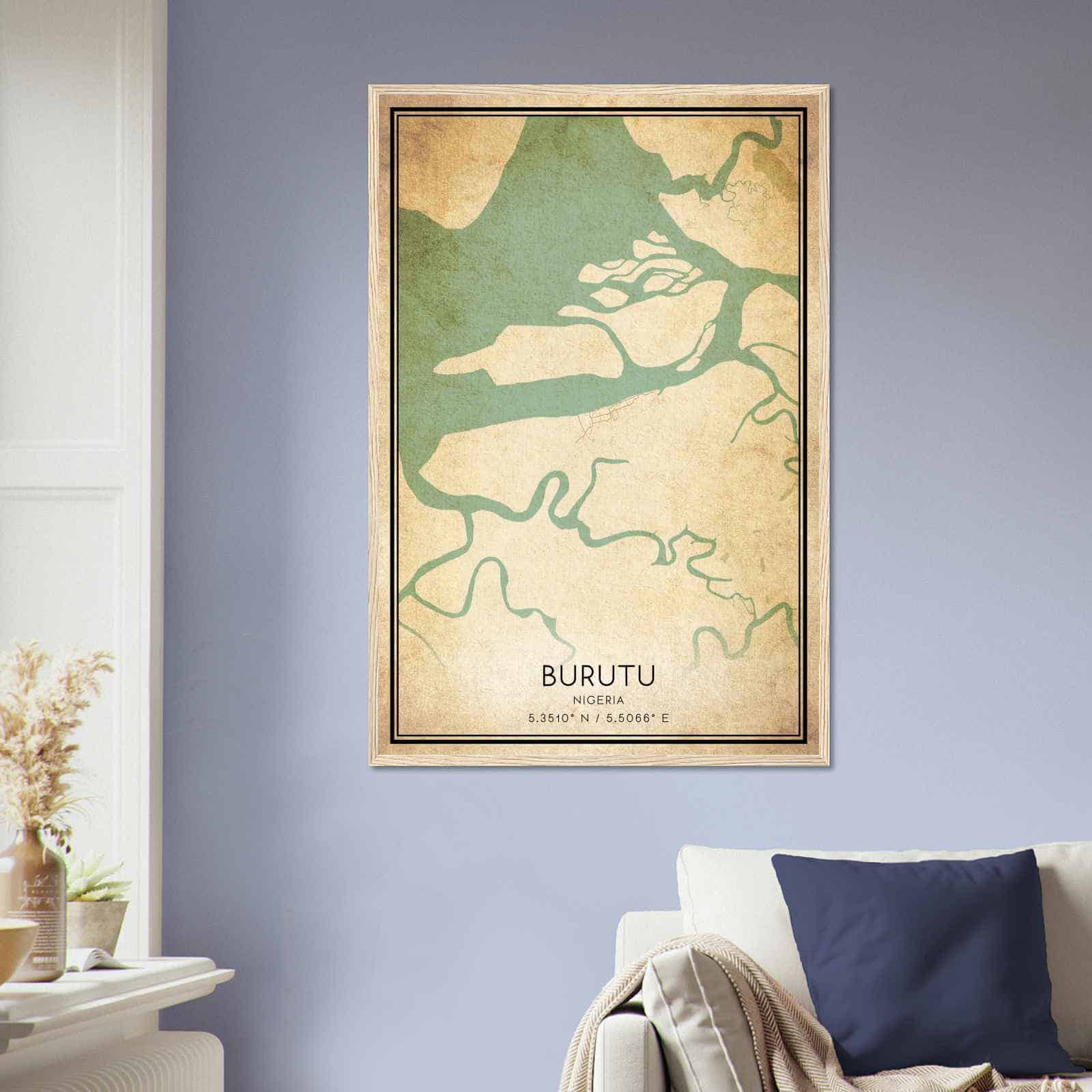 Deerfield Kansas Map Poster, Modern Home Decor Wall Art Print (Copy)