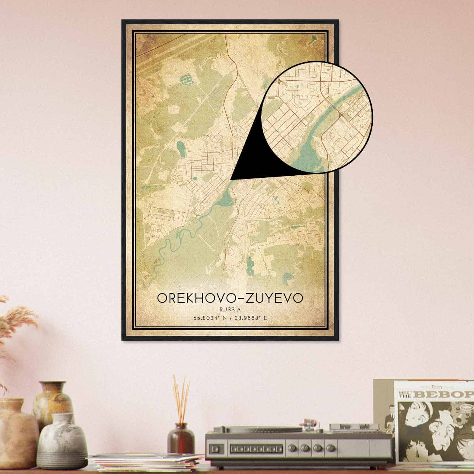 Deerfield Kansas Map Poster, Modern Home Decor Wall Art Print (Copy)