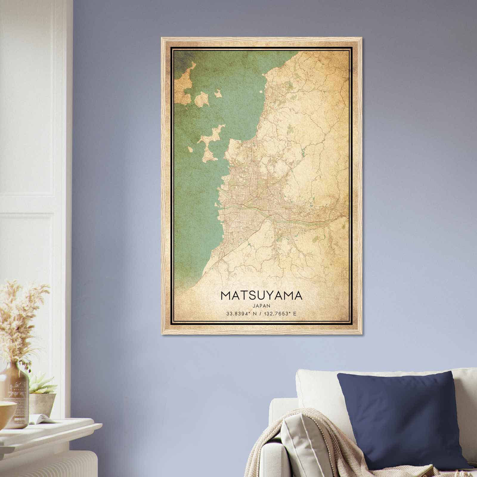 Deerfield Kansas Map Poster, Modern Home Decor Wall Art Print (Copy)