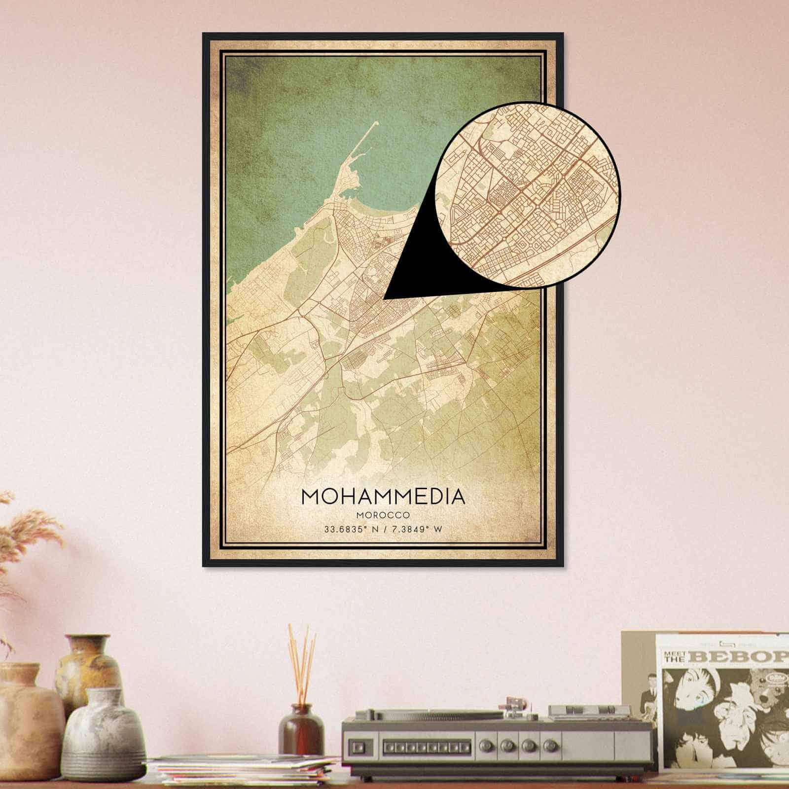Deerfield Kansas Map Poster, Modern Home Decor Wall Art Print (Copy)