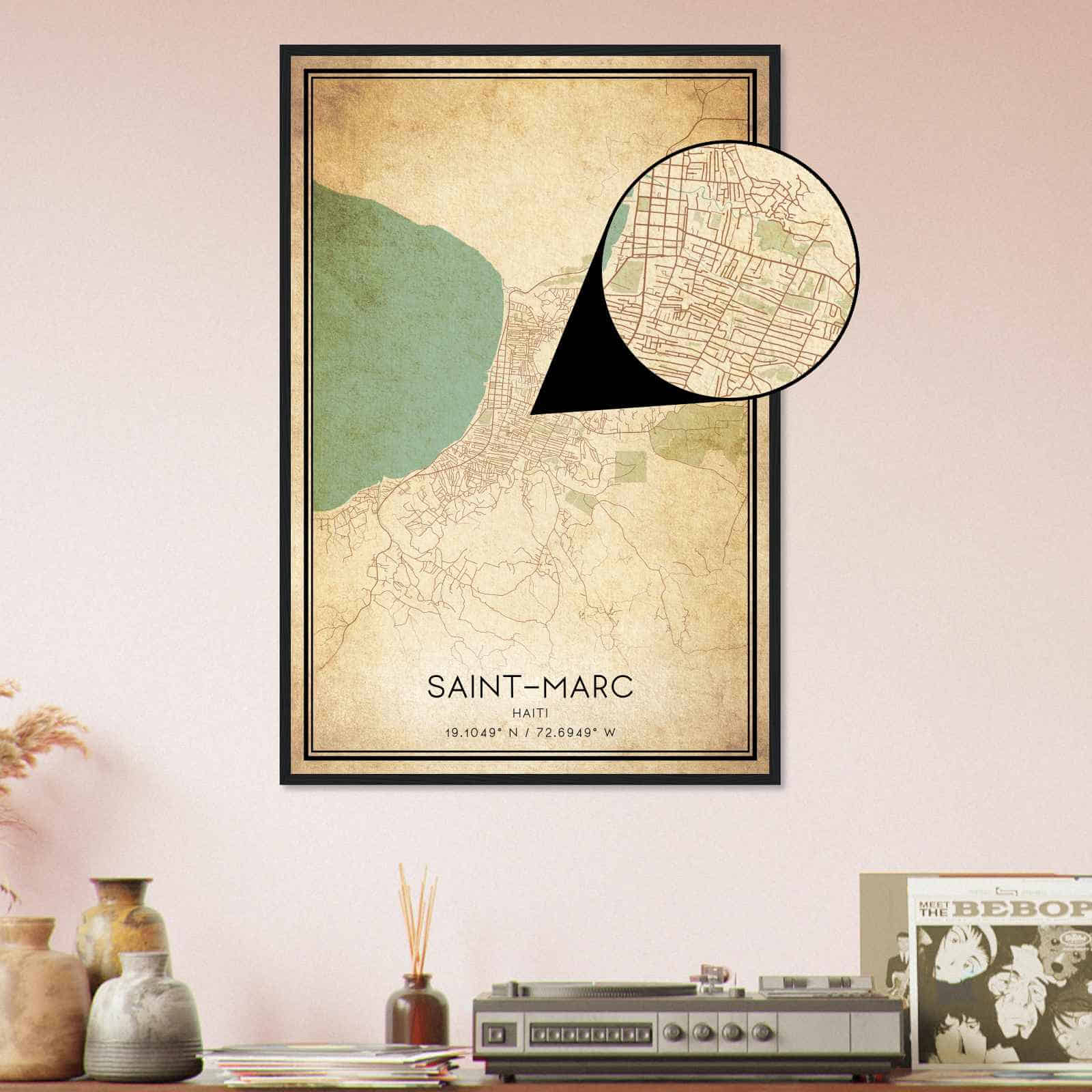 Deerfield Kansas Map Poster, Modern Home Decor Wall Art Print (Copy)