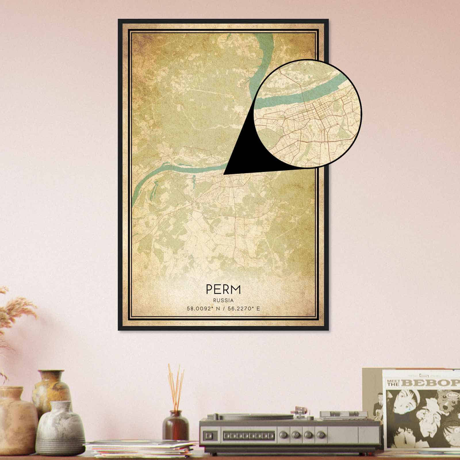Deerfield Kansas Map Poster, Modern Home Decor Wall Art Print (Copy)