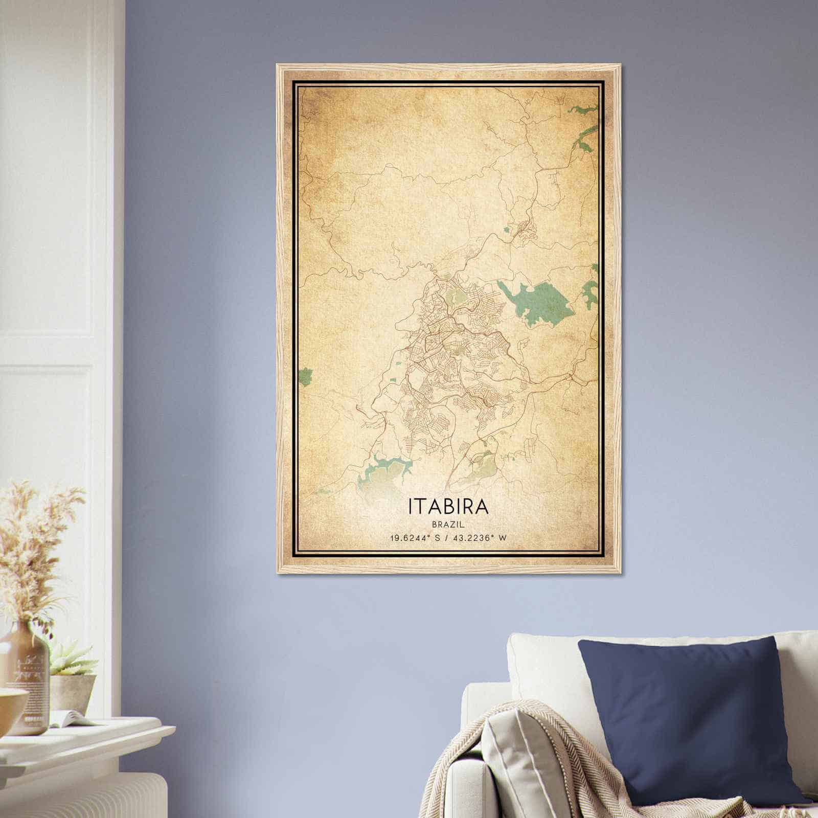 Deerfield Kansas Map Poster, Modern Home Decor Wall Art Print (Copy)