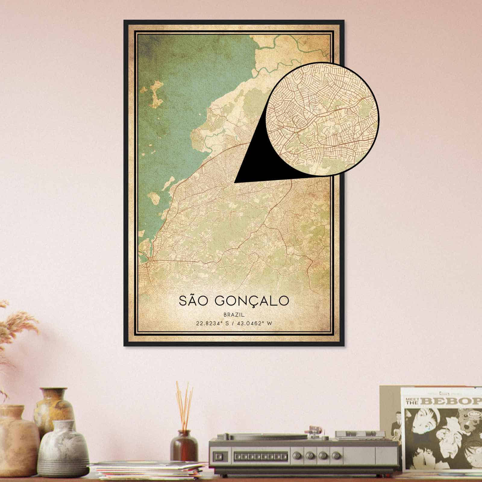 Deerfield Kansas Map Poster, Modern Home Decor Wall Art Print (Copy)