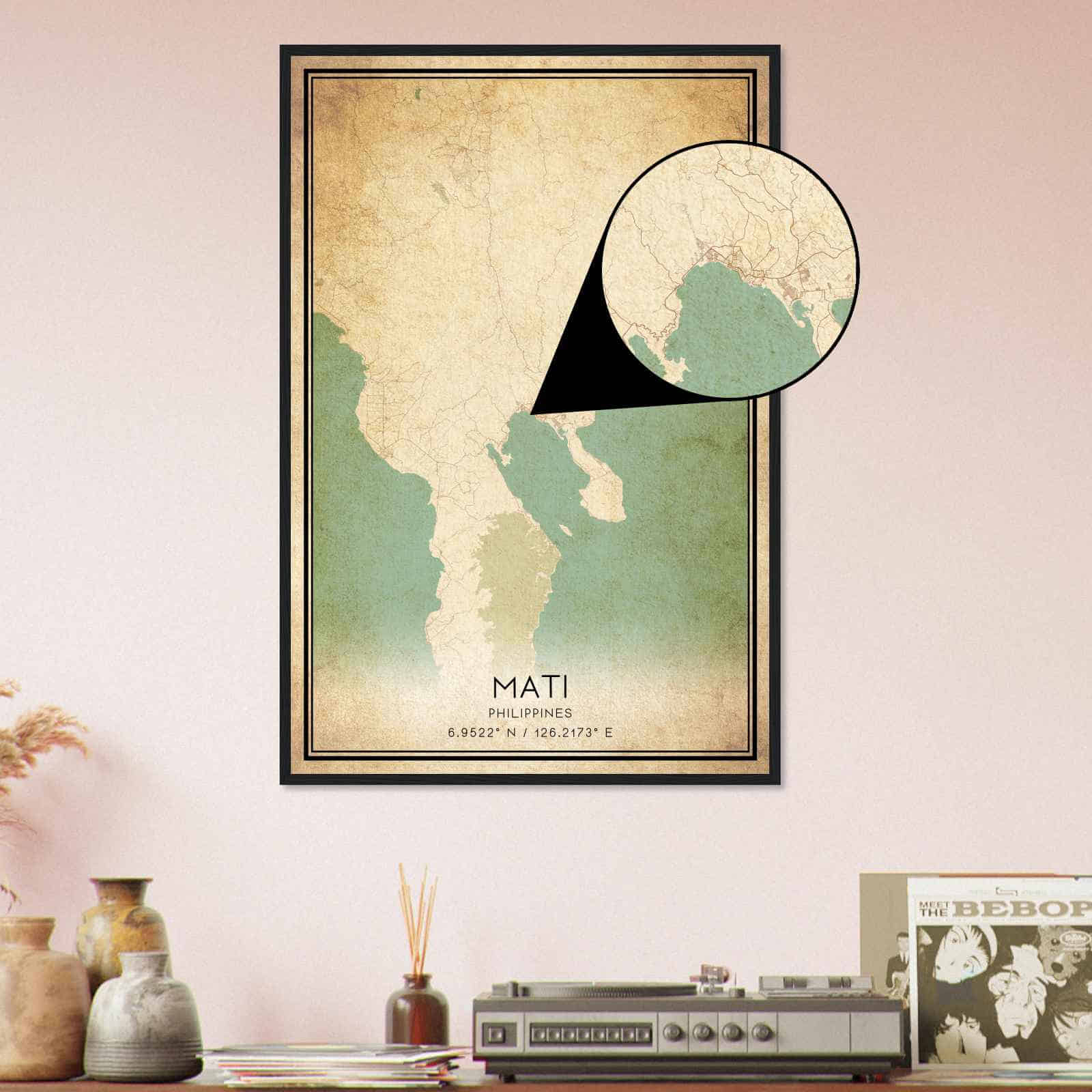 Deerfield Kansas Map Poster, Modern Home Decor Wall Art Print (Copy)