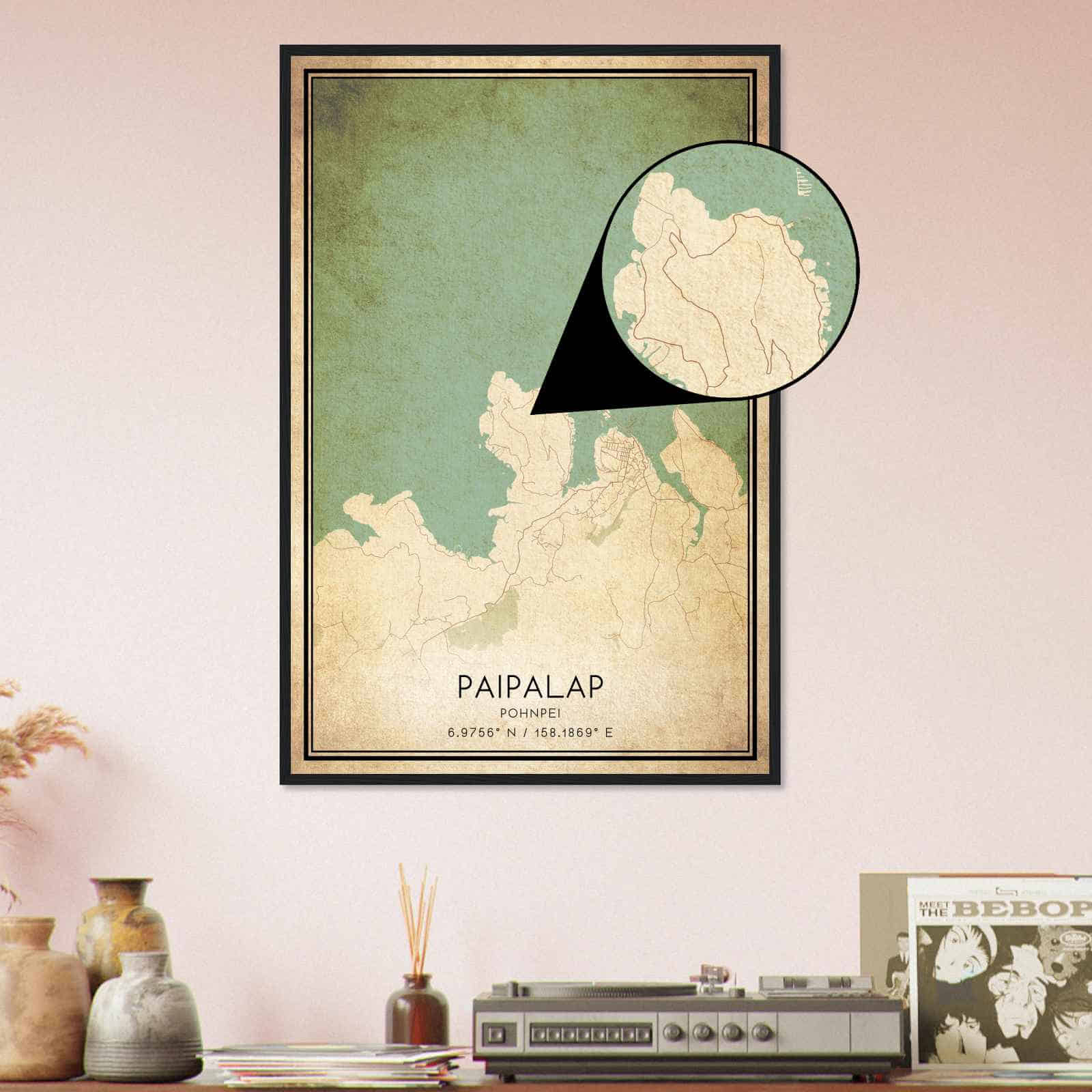 Deerfield Kansas Map Poster, Modern Home Decor Wall Art Print (Copy)