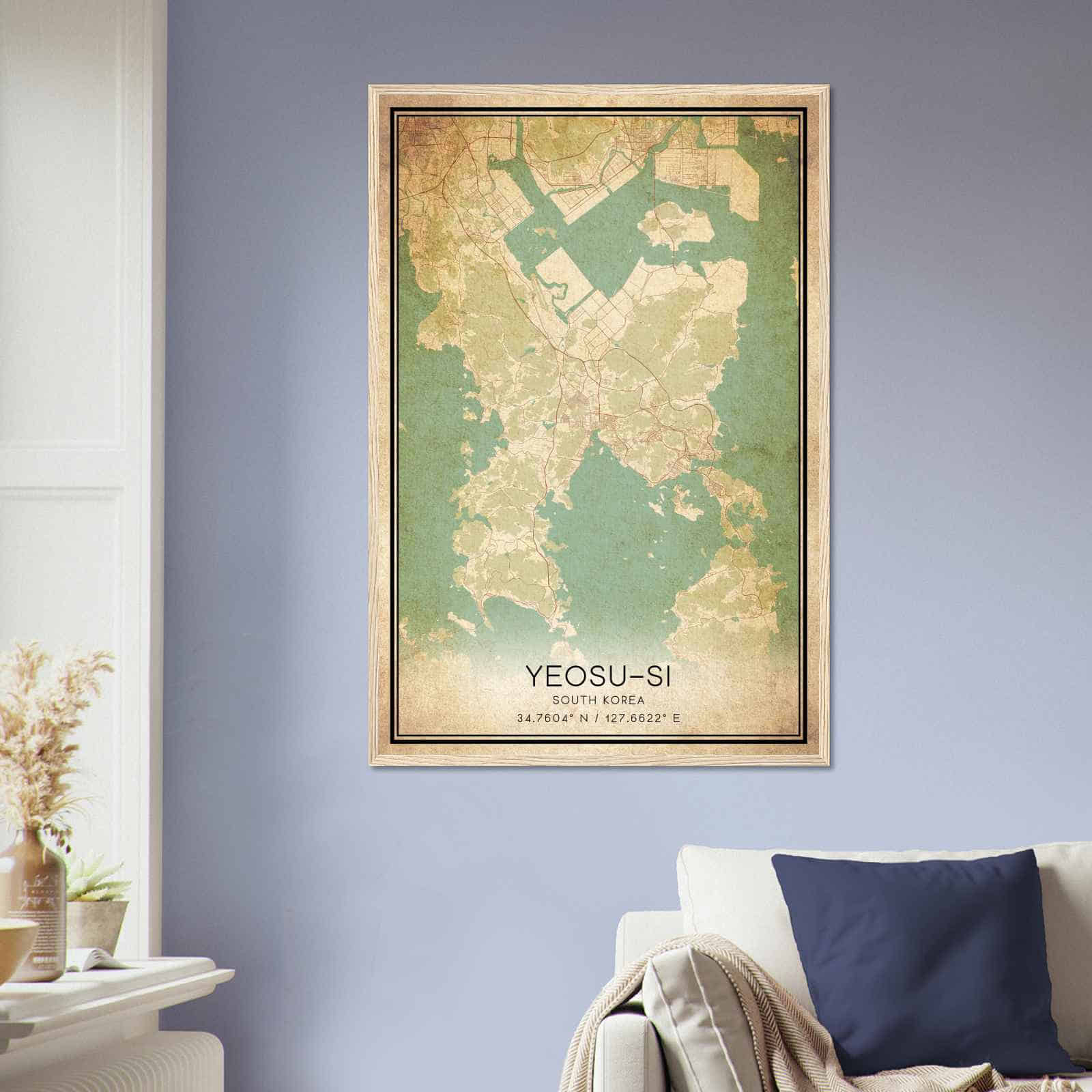 Deerfield Kansas Map Poster, Modern Home Decor Wall Art Print (Copy)