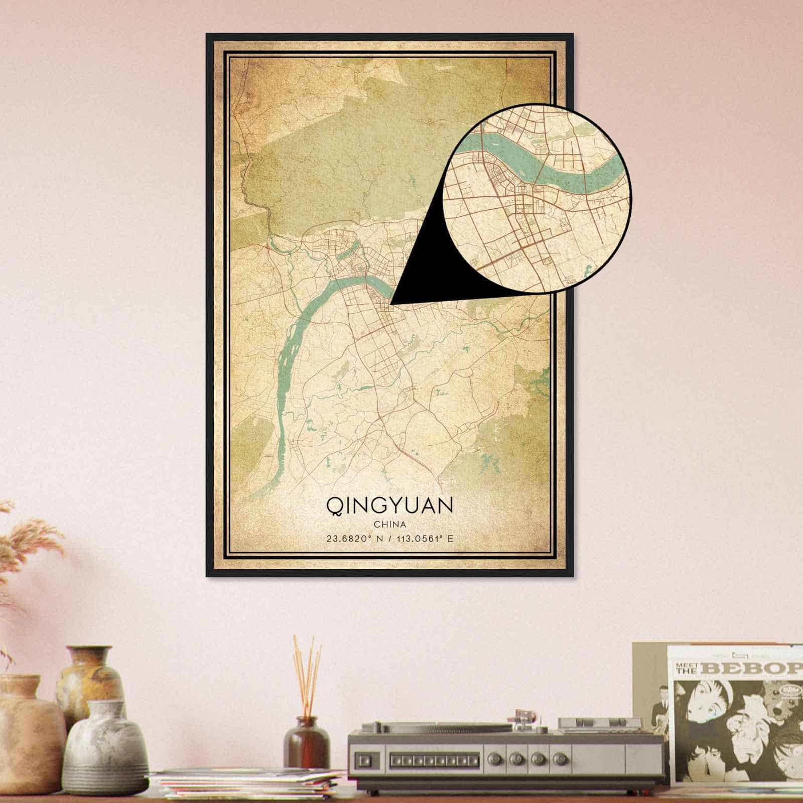 Deerfield Kansas Map Poster, Modern Home Decor Wall Art Print (Copy)