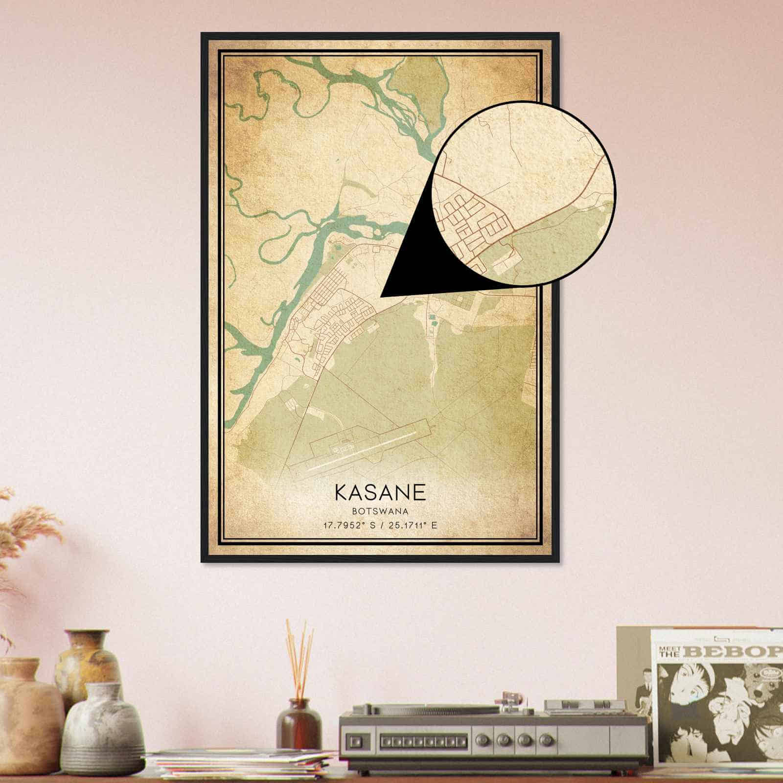 Deerfield Kansas Map Poster, Modern Home Decor Wall Art Print (Copy)