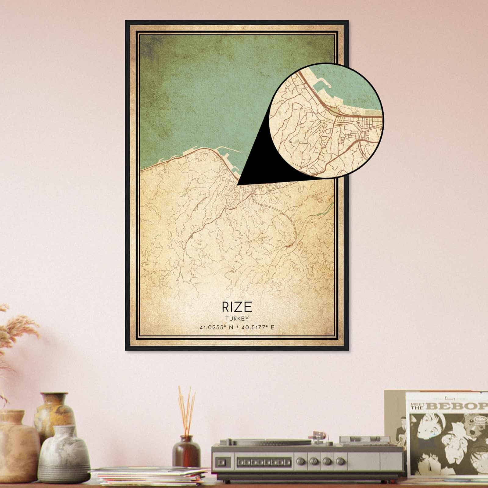 Deerfield Kansas Map Poster, Modern Home Decor Wall Art Print (Copy)