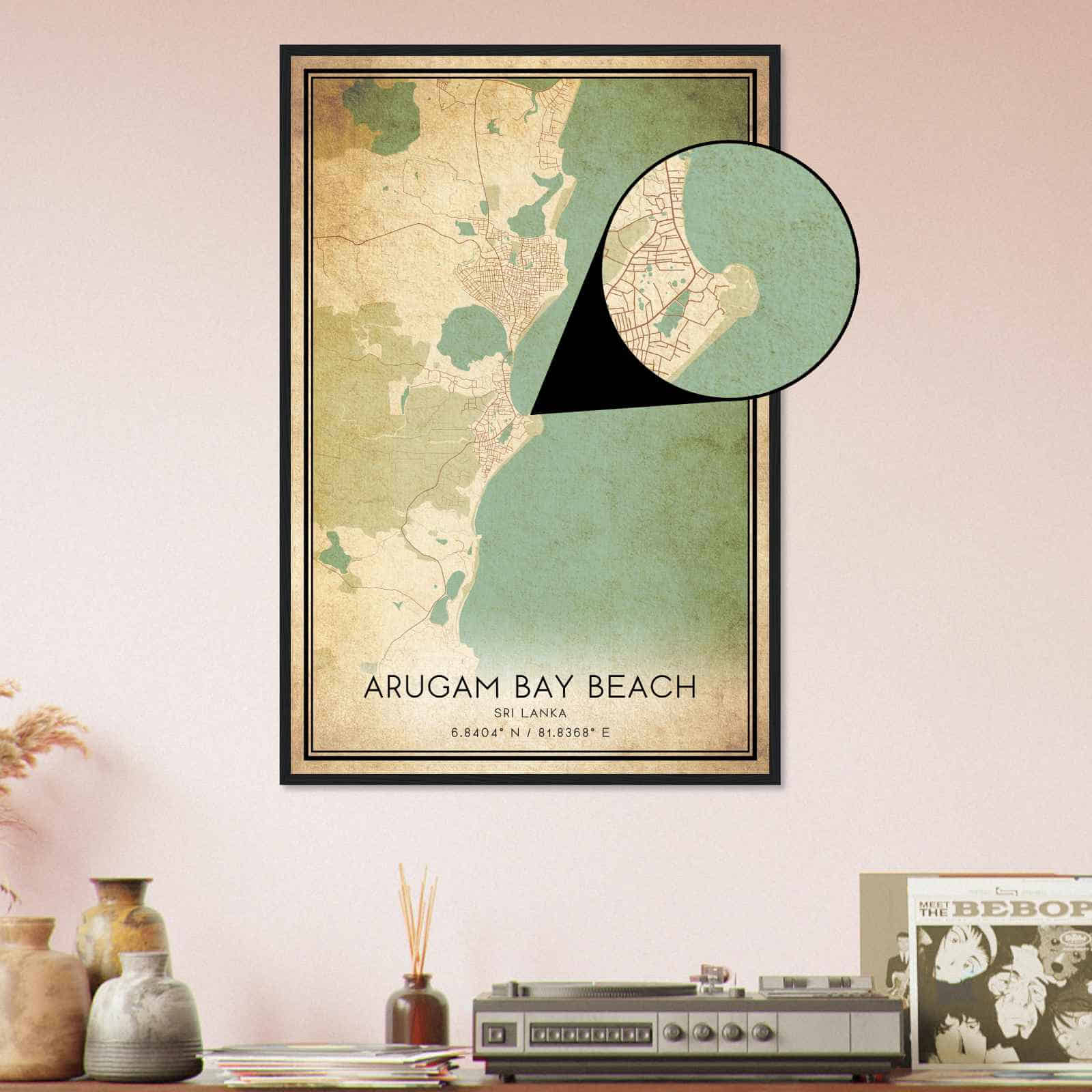 Deerfield Kansas Map Poster, Modern Home Decor Wall Art Print (Copy)