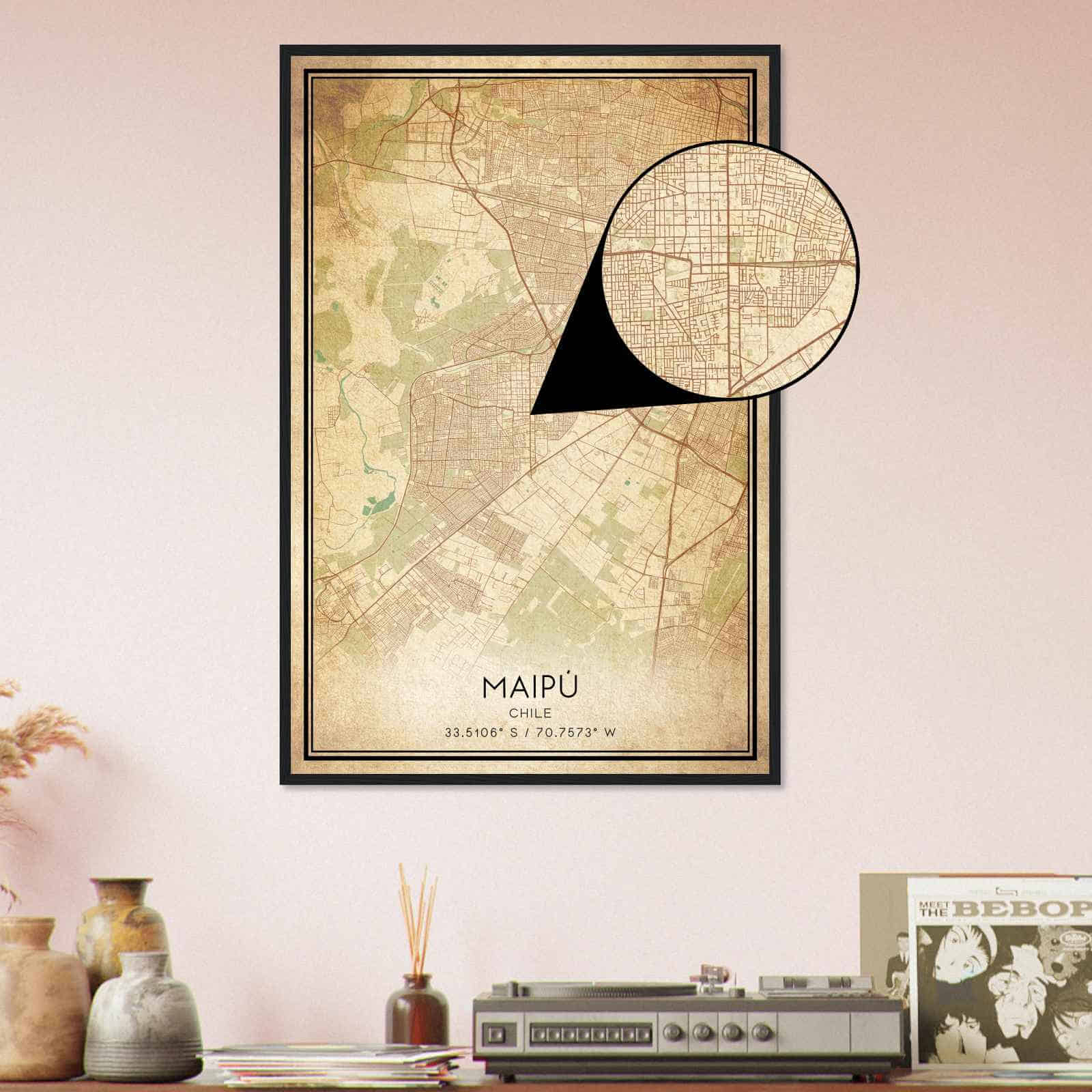Deerfield Kansas Map Poster, Modern Home Decor Wall Art Print (Copy)