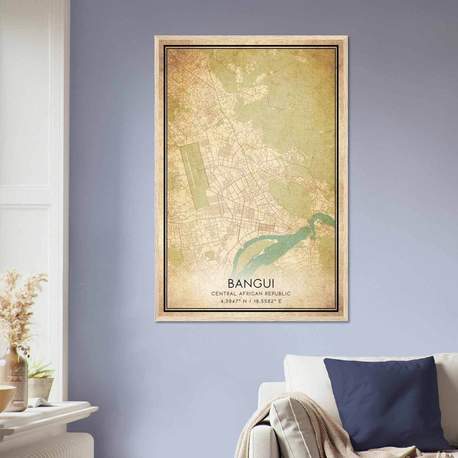 Deerfield Kansas Map Poster, Modern Home Decor Wall Art Print (Copy)