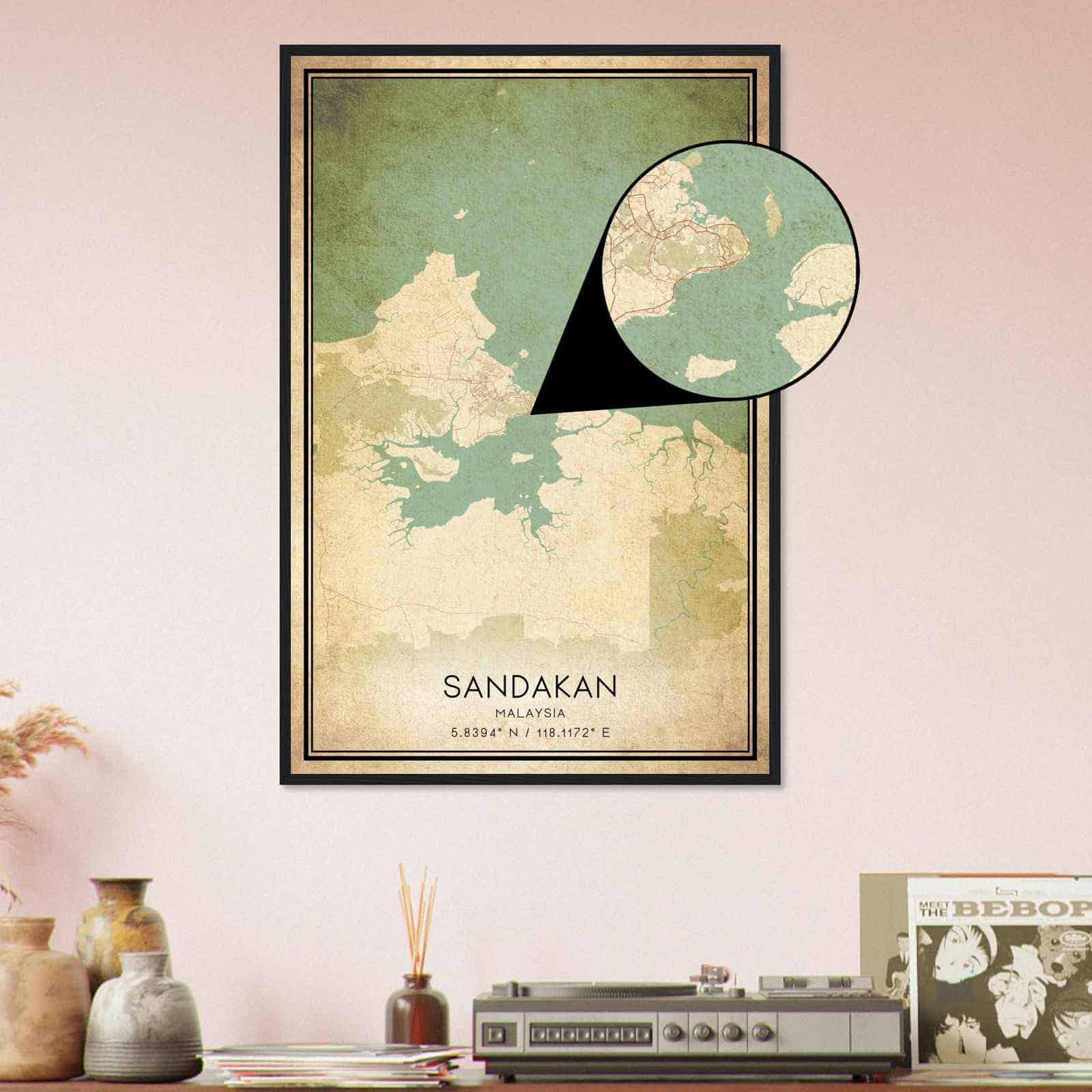 Deerfield Kansas Map Poster, Modern Home Decor Wall Art Print (Copy)