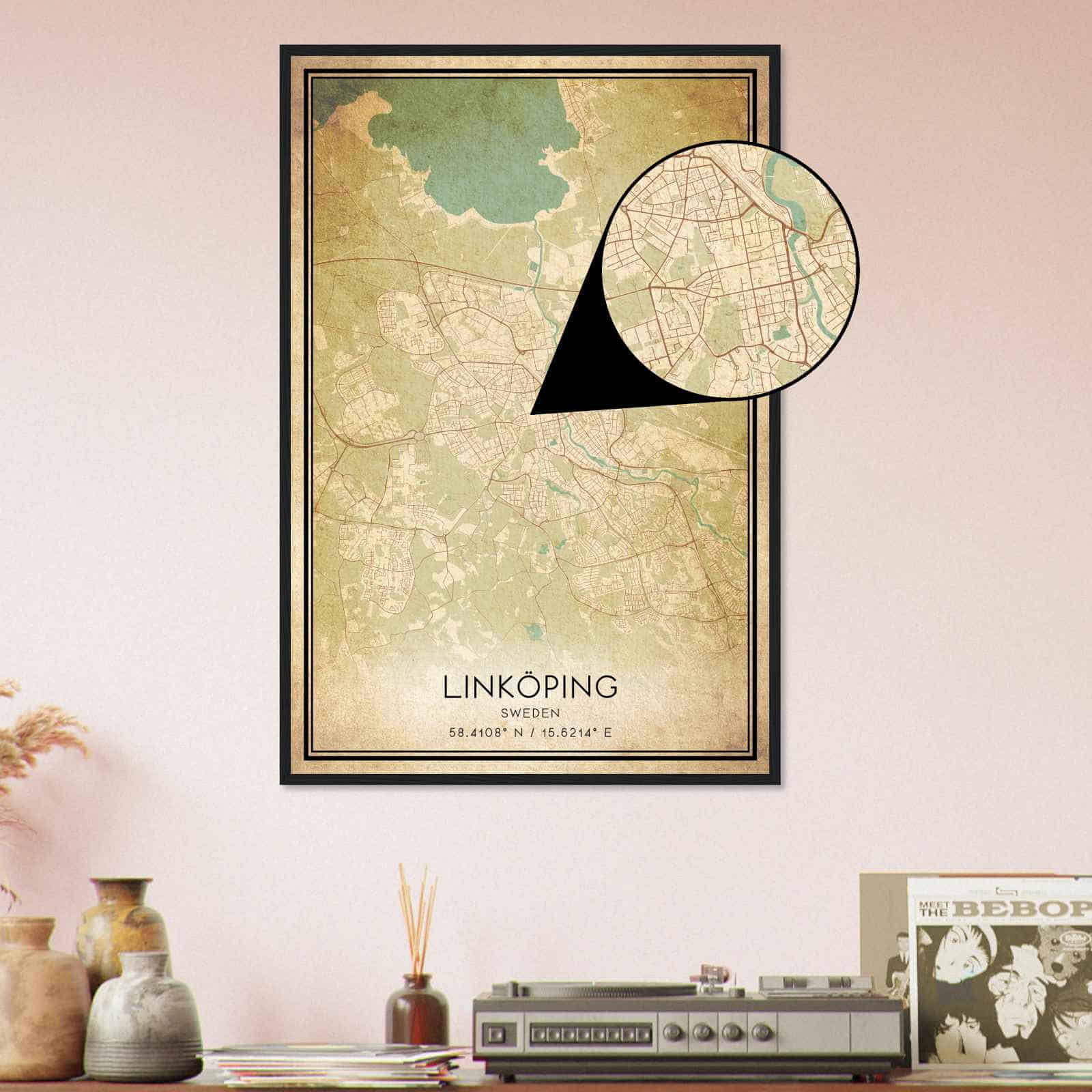 Deerfield Kansas Map Poster, Modern Home Decor Wall Art Print (Copy)
