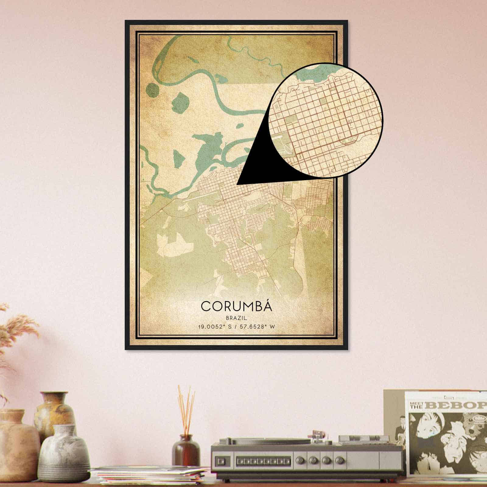 Deerfield Kansas Map Poster, Modern Home Decor Wall Art Print (Copy)
