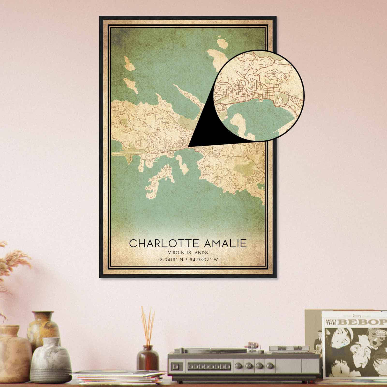 Deerfield Kansas Map Poster, Modern Home Decor Wall Art Print (Copy)