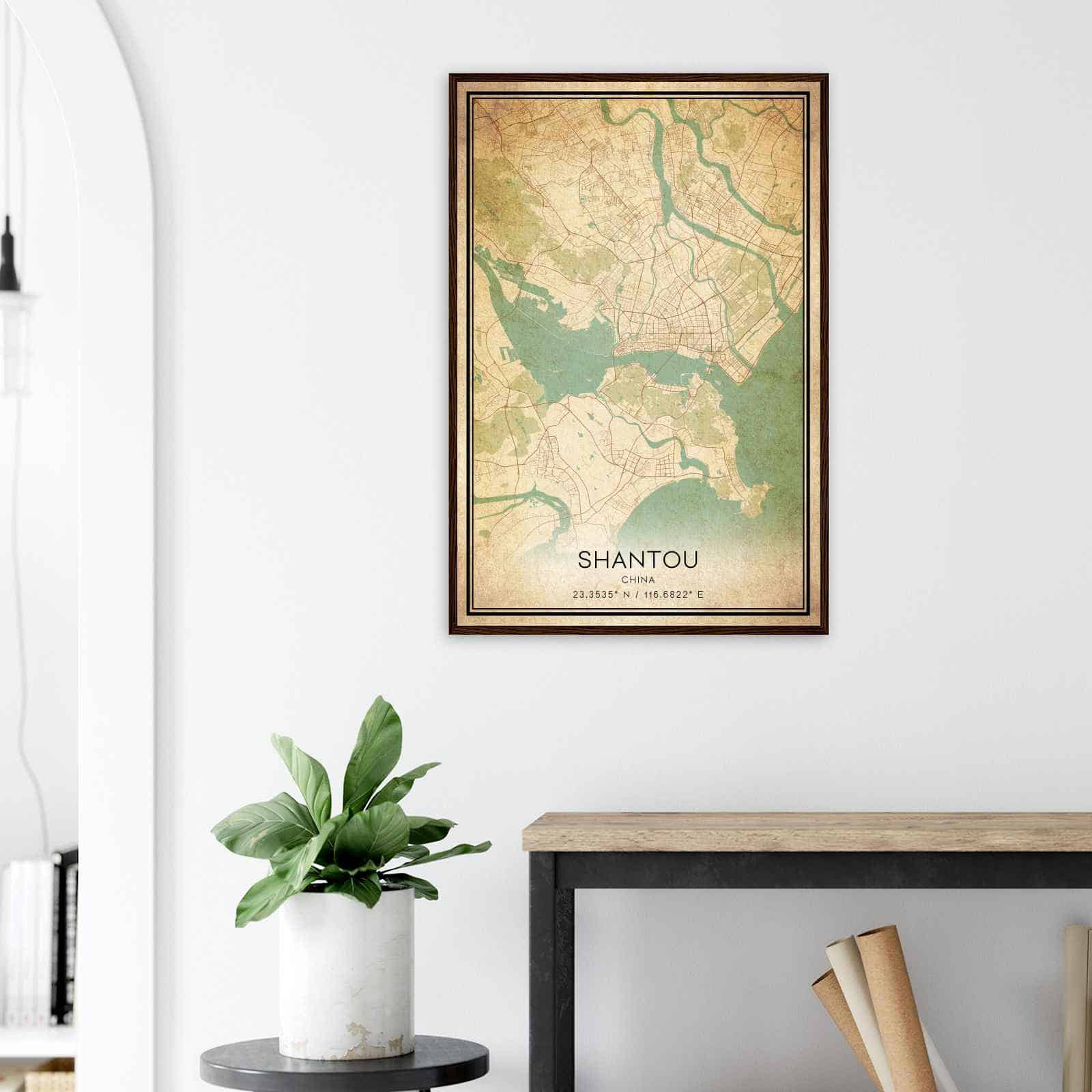 Deerfield Kansas Map Poster, Modern Home Decor Wall Art Print (Copy)